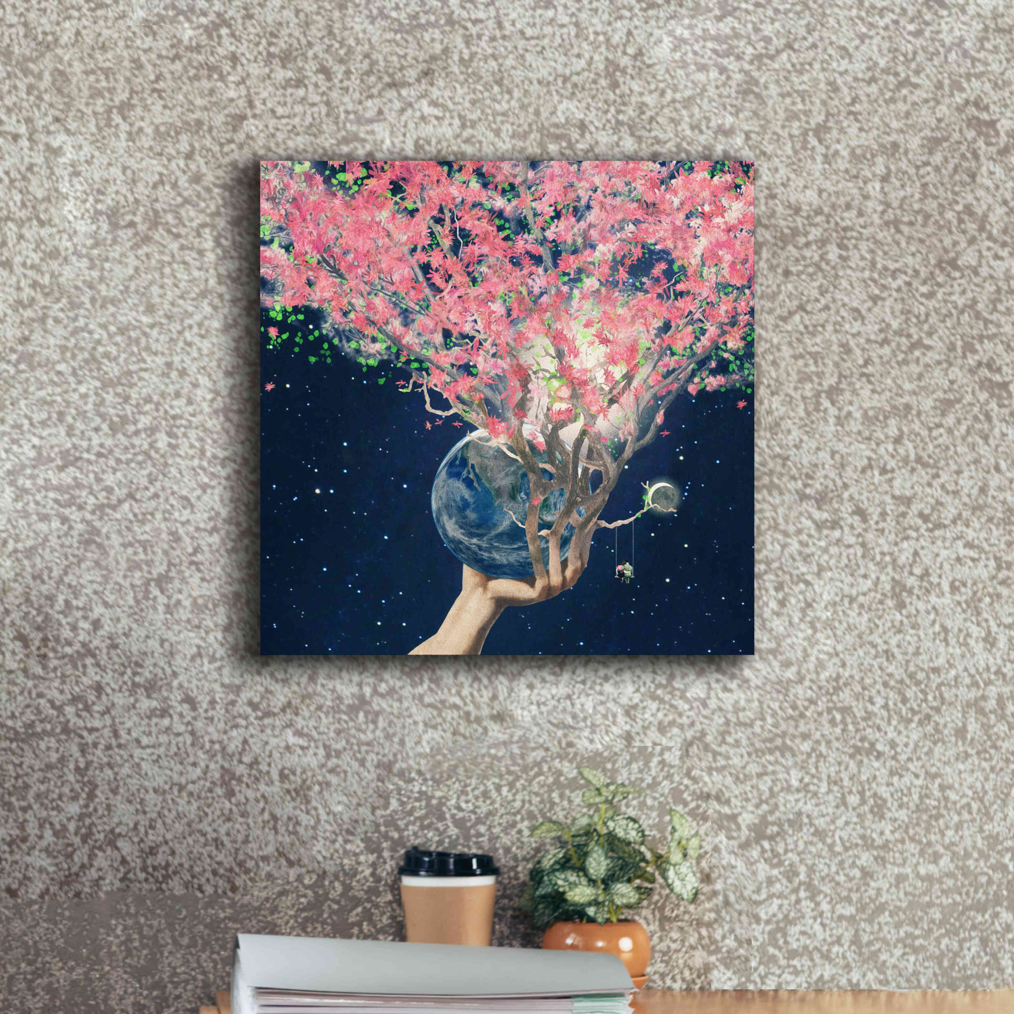 'Love Makes The Faith Bloom' by Paula Belle Flores, Giclee Canvas Wall Art,18 x 18