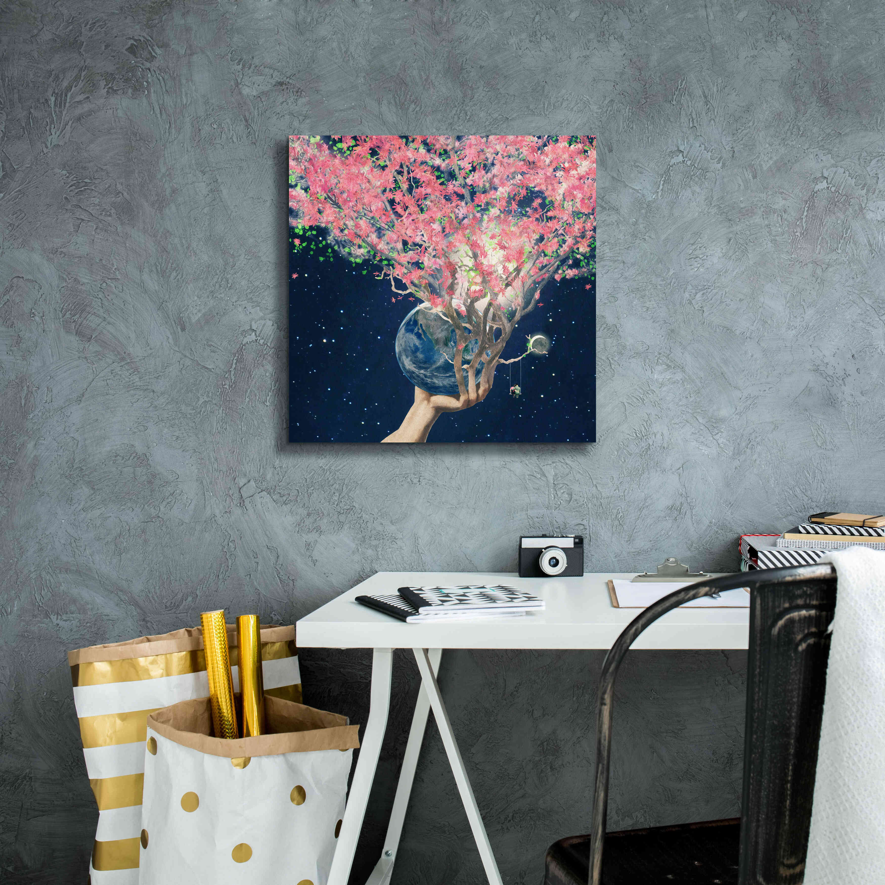 'Love Makes The Faith Bloom' by Paula Belle Flores, Giclee Canvas Wall Art,18 x 18