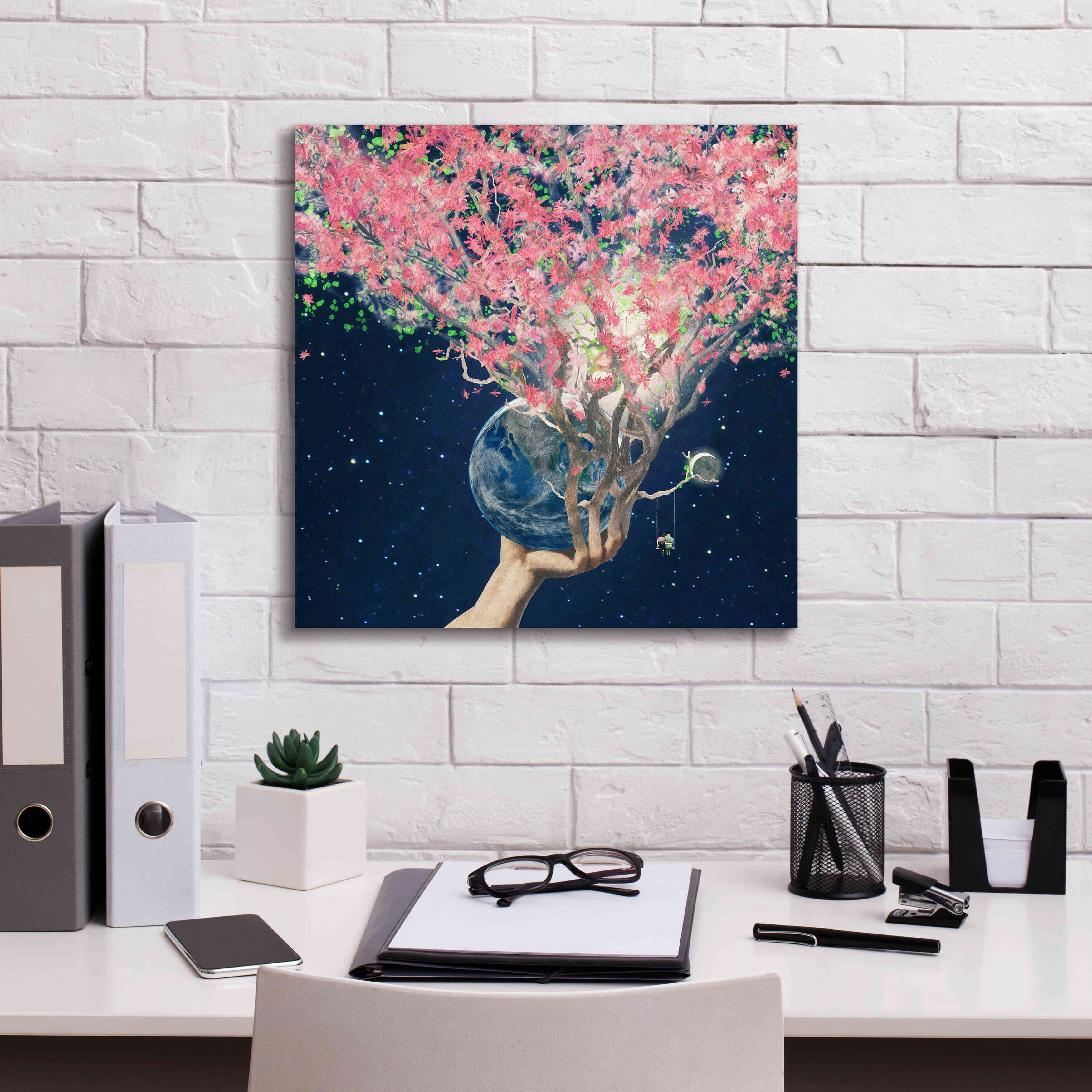 'Love Makes The Faith Bloom' by Paula Belle Flores, Giclee Canvas Wall Art,18 x 18