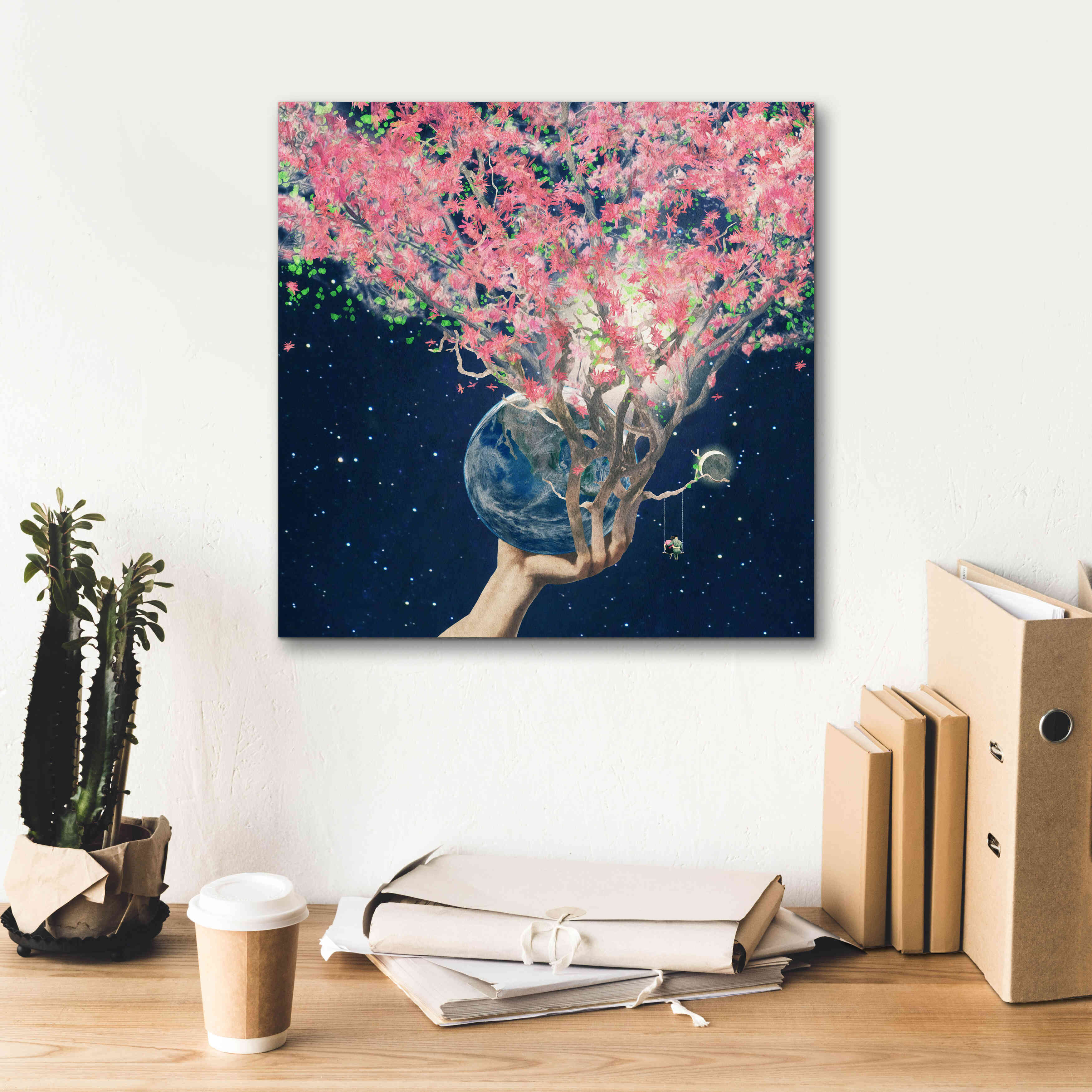 'Love Makes The Faith Bloom' by Paula Belle Flores, Giclee Canvas Wall Art,18 x 18