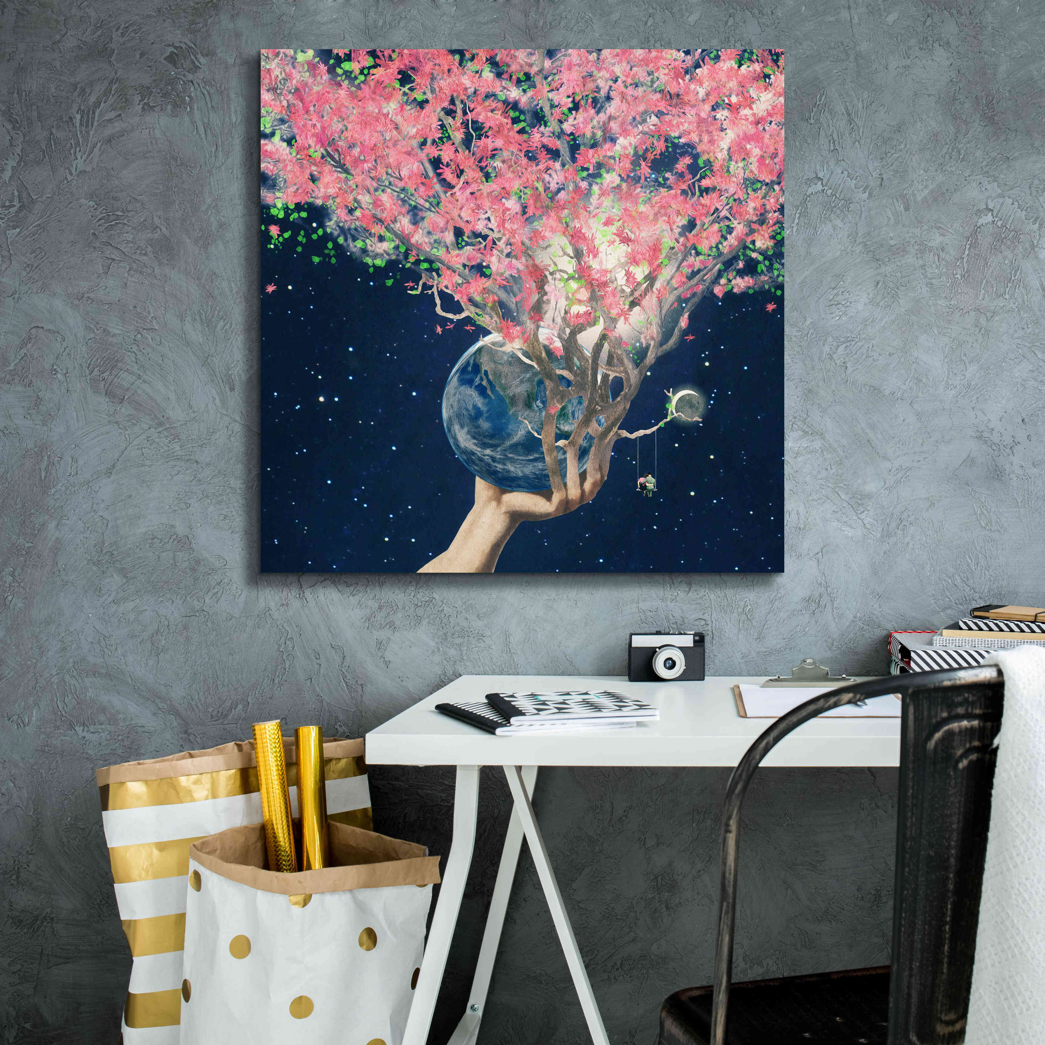 'Love Makes The Faith Bloom' by Paula Belle Flores, Giclee Canvas Wall Art,26 x 26