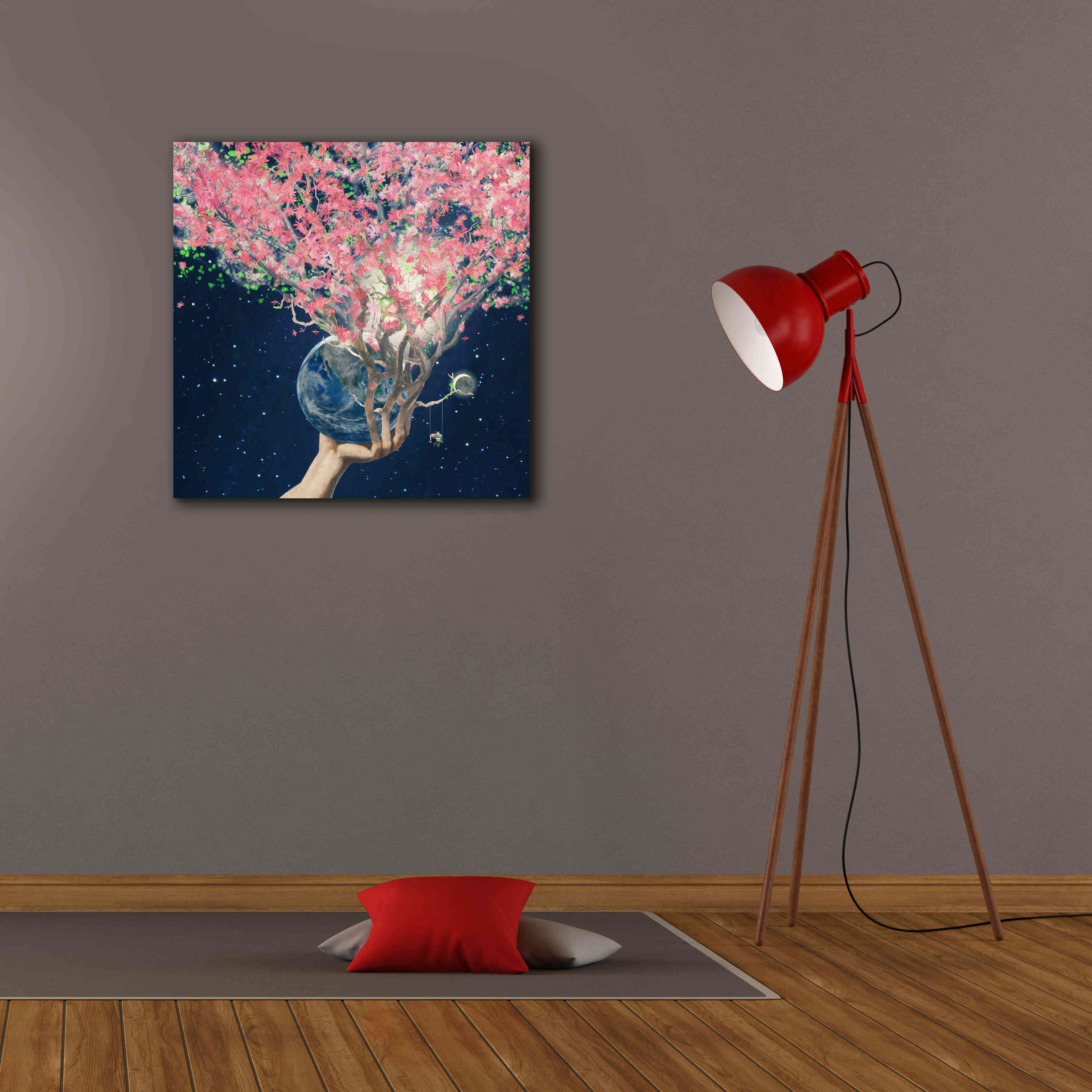 'Love Makes The Faith Bloom' by Paula Belle Flores, Giclee Canvas Wall Art,26 x 26