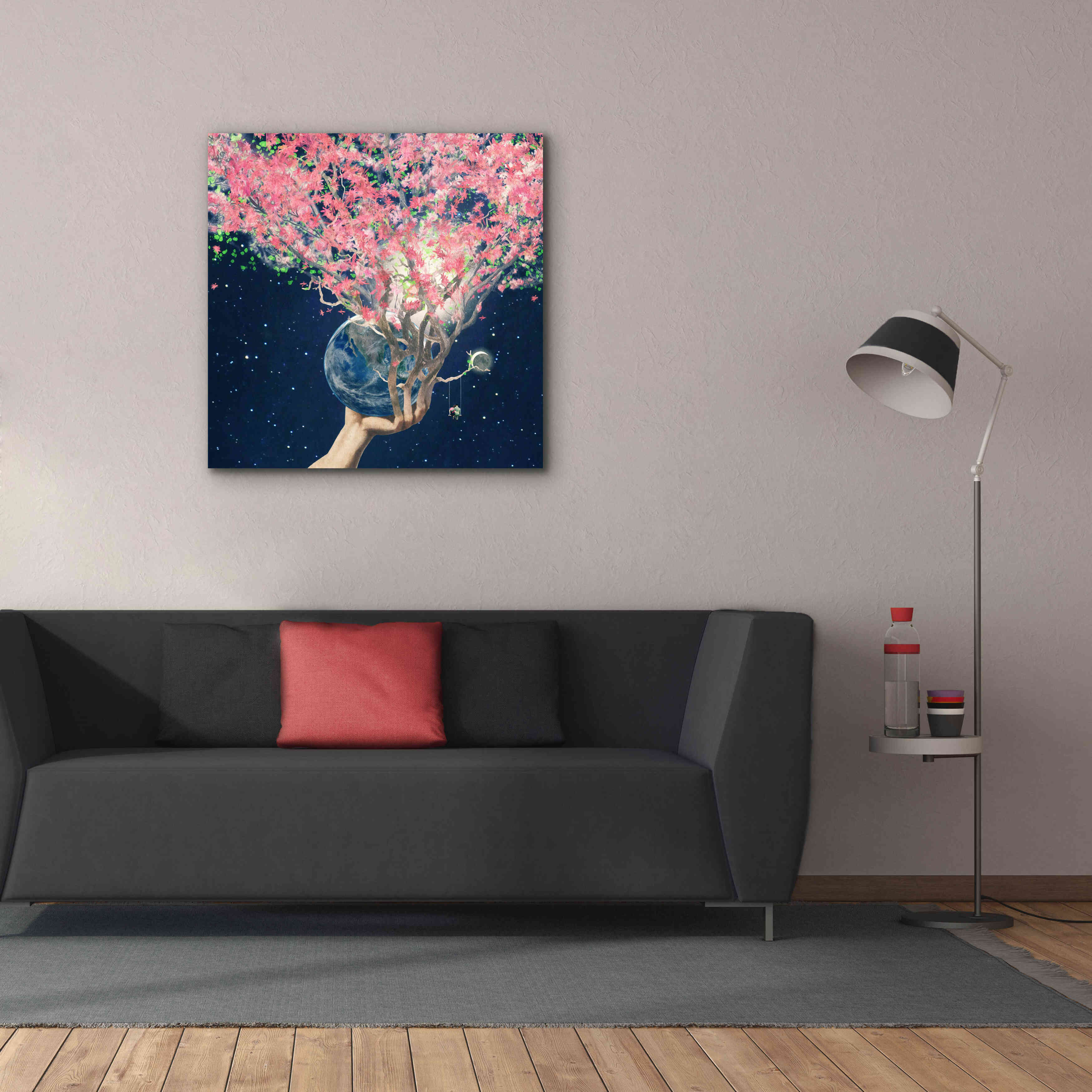 'Love Makes The Faith Bloom' by Paula Belle Flores, Giclee Canvas Wall Art,37 x 37