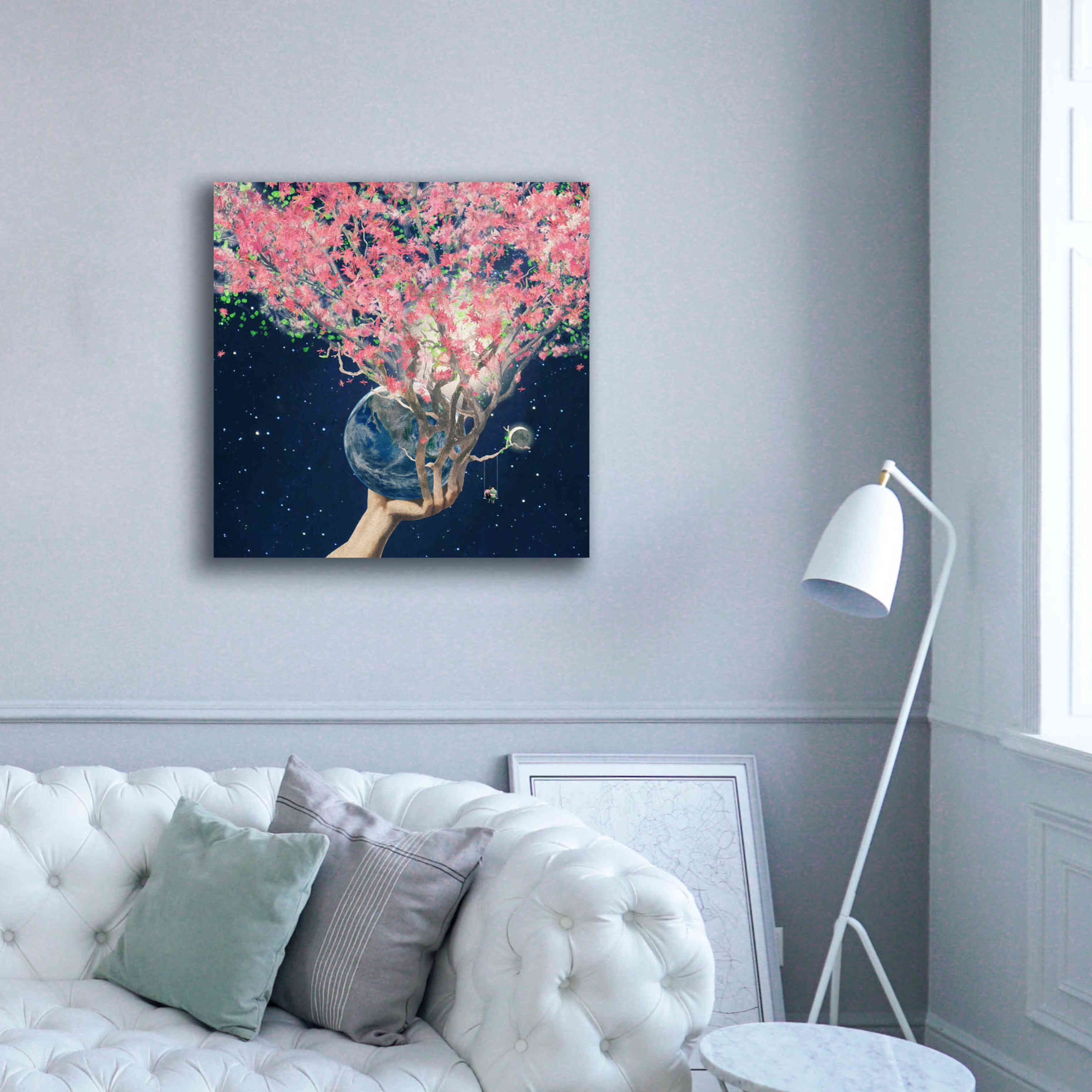 'Love Makes The Faith Bloom' by Paula Belle Flores, Giclee Canvas Wall Art,37 x 37