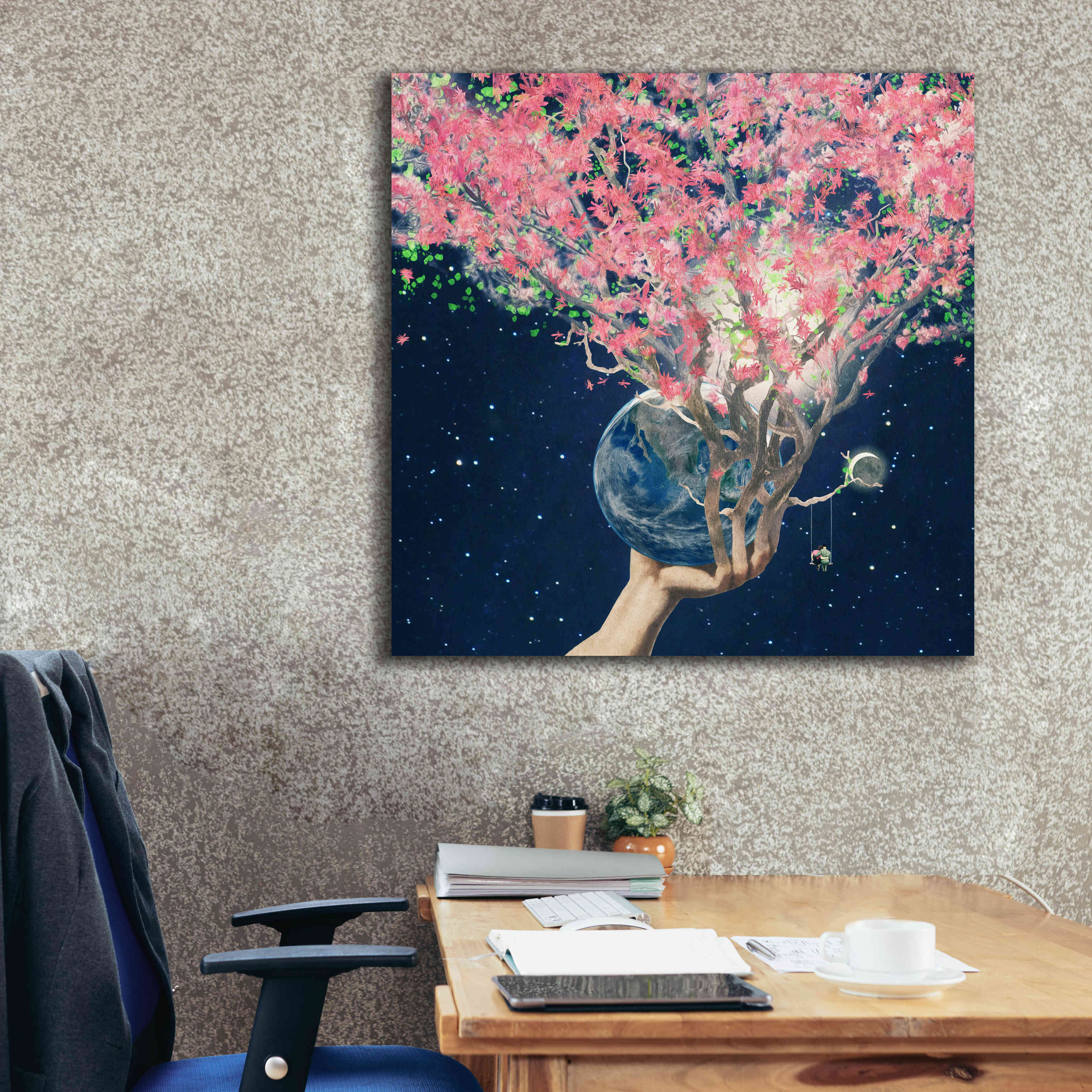 'Love Makes The Faith Bloom' by Paula Belle Flores, Giclee Canvas Wall Art,37 x 37