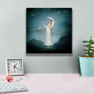 'Moon River Lady' by Paula Belle Flores, Giclee Canvas Wall Art,12 x 12