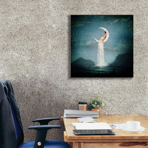 Image of 'Moon River Lady' by Paula Belle Flores, Giclee Canvas Wall Art,26 x 26