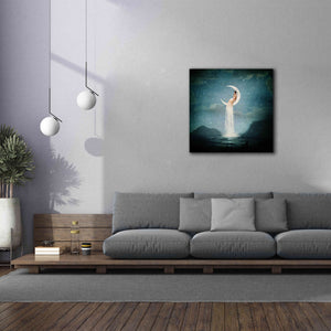 'Moon River Lady' by Paula Belle Flores, Giclee Canvas Wall Art,37 x 37