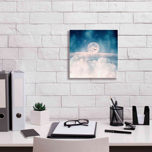 'Moonrise Over the Clouds' by Paula Belle Flores, Giclee Canvas Wall Art,12 x 12