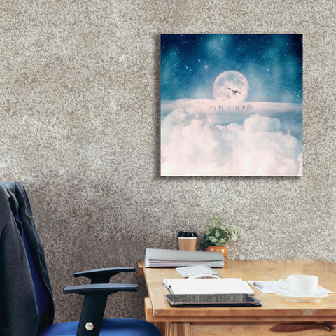 Image of 'Moonrise Over the Clouds' by Paula Belle Flores, Giclee Canvas Wall Art,26 x 26