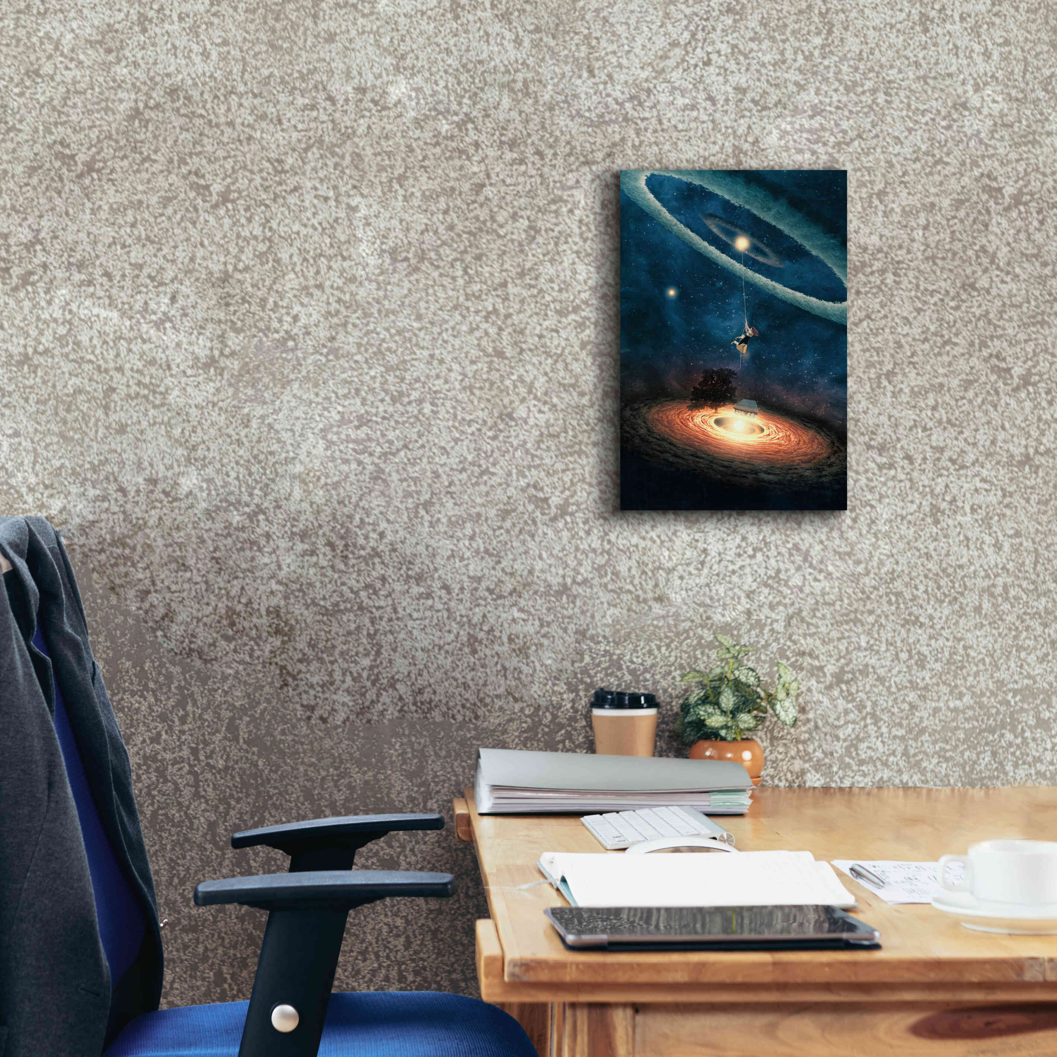 'My Dream House in Another Galaxy' by Paula Belle Flores, Giclee Canvas Wall Art,12 x 18