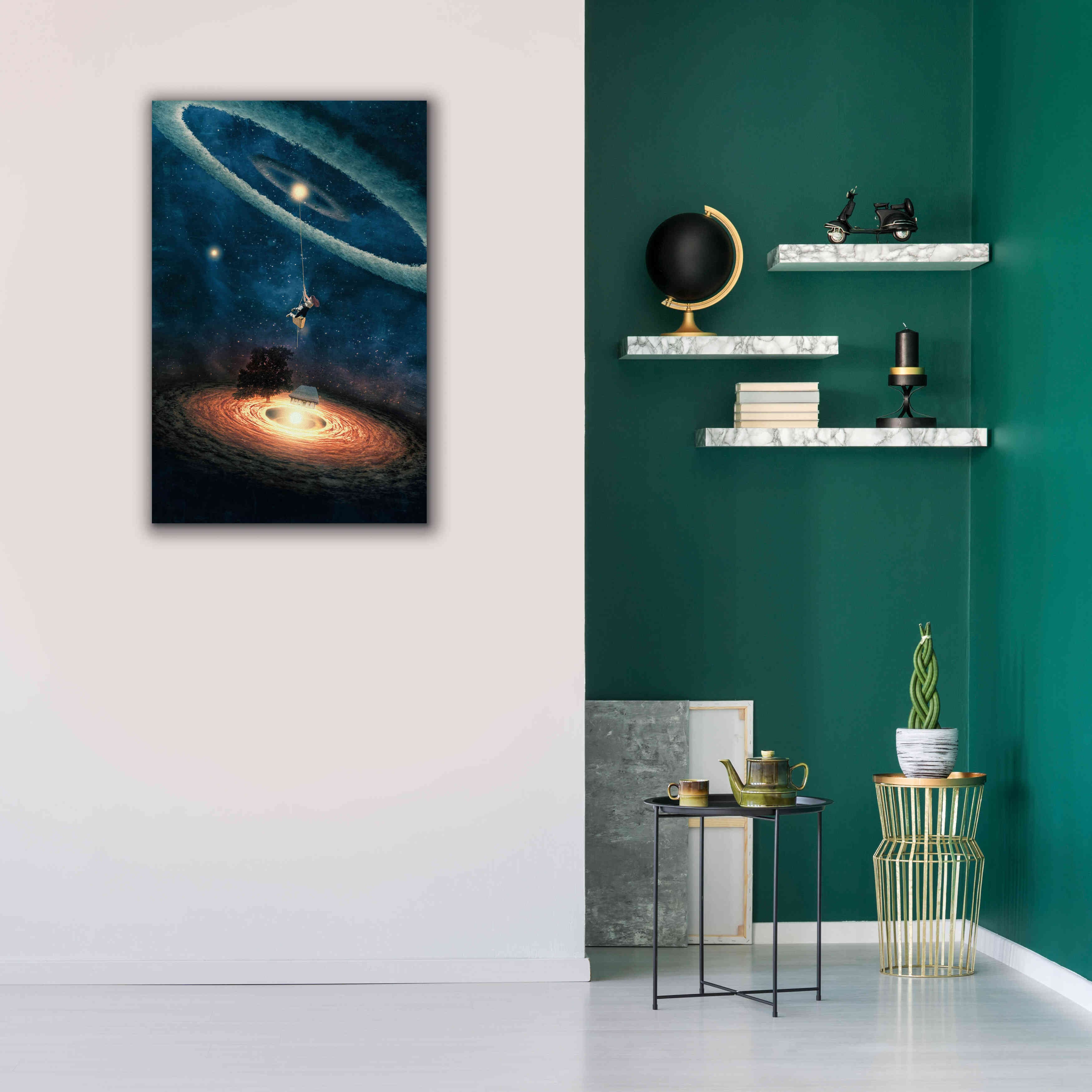 'My Dream House in Another Galaxy' by Paula Belle Flores, Giclee Canvas Wall Art,26 x 40