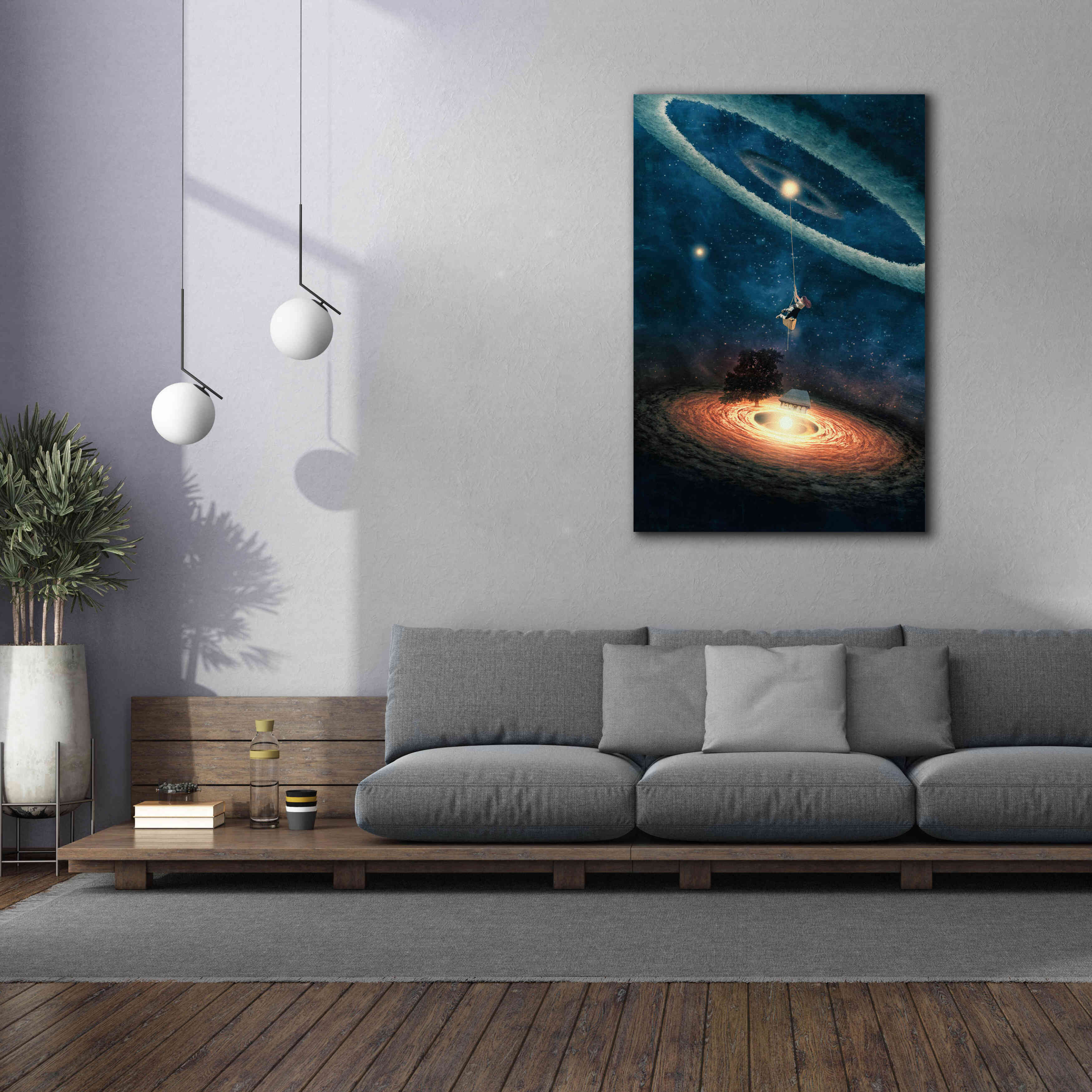 'My Dream House in Another Galaxy' by Paula Belle Flores, Giclee Canvas Wall Art,40 x 60