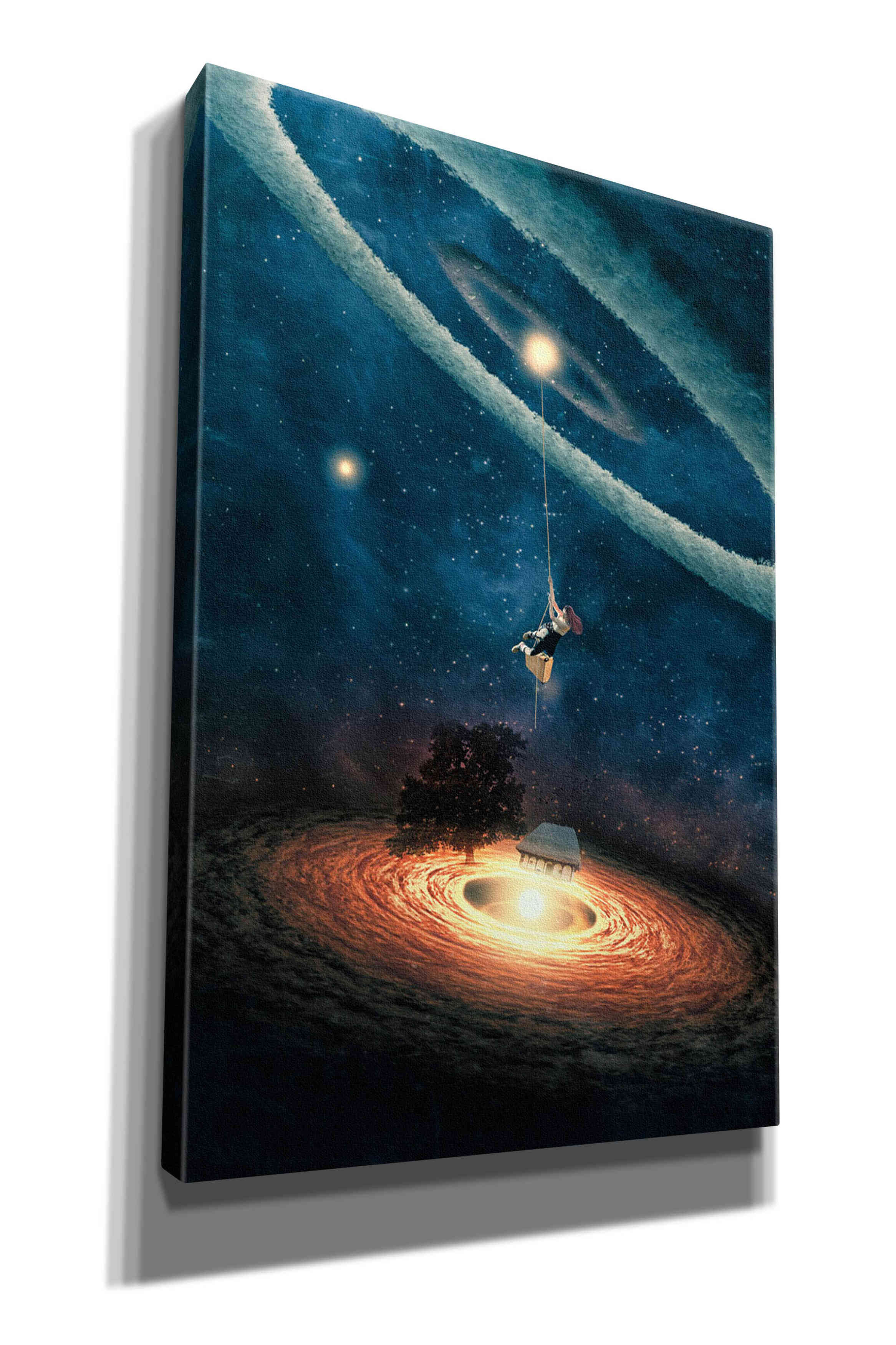 'My Dream House in Another Galaxy' by Paula Belle Flores, Giclee Canvas Wall Art