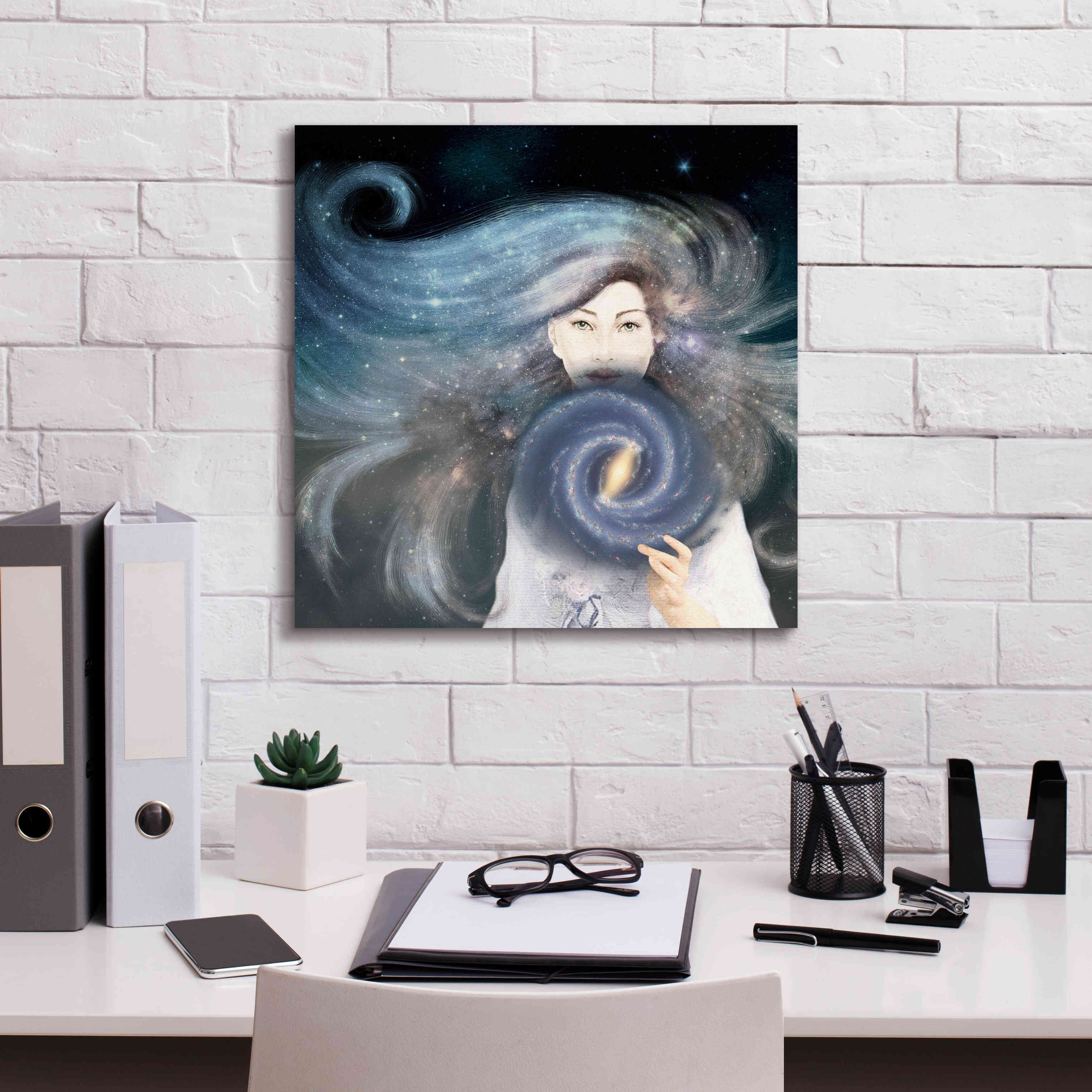 'My Secret Universe' by Paula Belle Flores, Giclee Canvas Wall Art,18 x 18