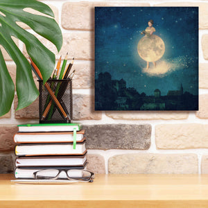 'Shhh Lady Night is Coming' by Paula Belle Flores, Giclee Canvas Wall Art,12 x 12