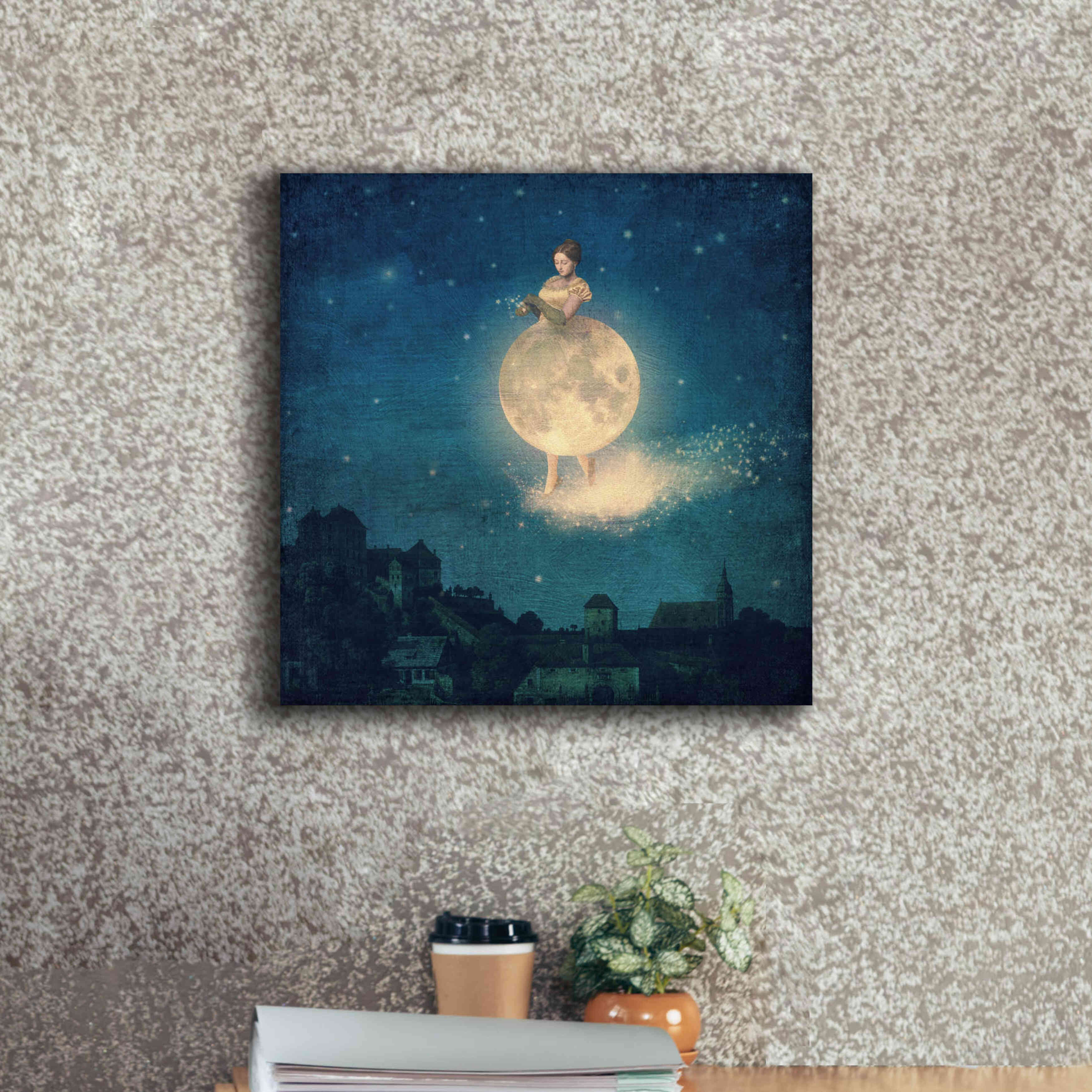 'Shhh Lady Night is Coming' by Paula Belle Flores, Giclee Canvas Wall Art,18 x 18