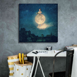 'Shhh Lady Night is Coming' by Paula Belle Flores, Giclee Canvas Wall Art,26 x 26