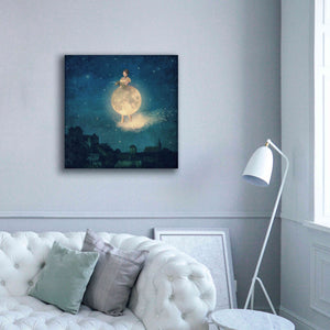 'Shhh Lady Night is Coming' by Paula Belle Flores, Giclee Canvas Wall Art,37 x 37