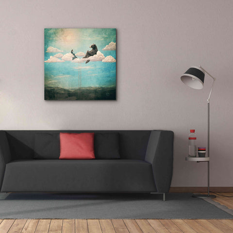 Image of 'Tea Time With Ala The Bear' by Paula Belle Flores, Giclee Canvas Wall Art,37 x 37