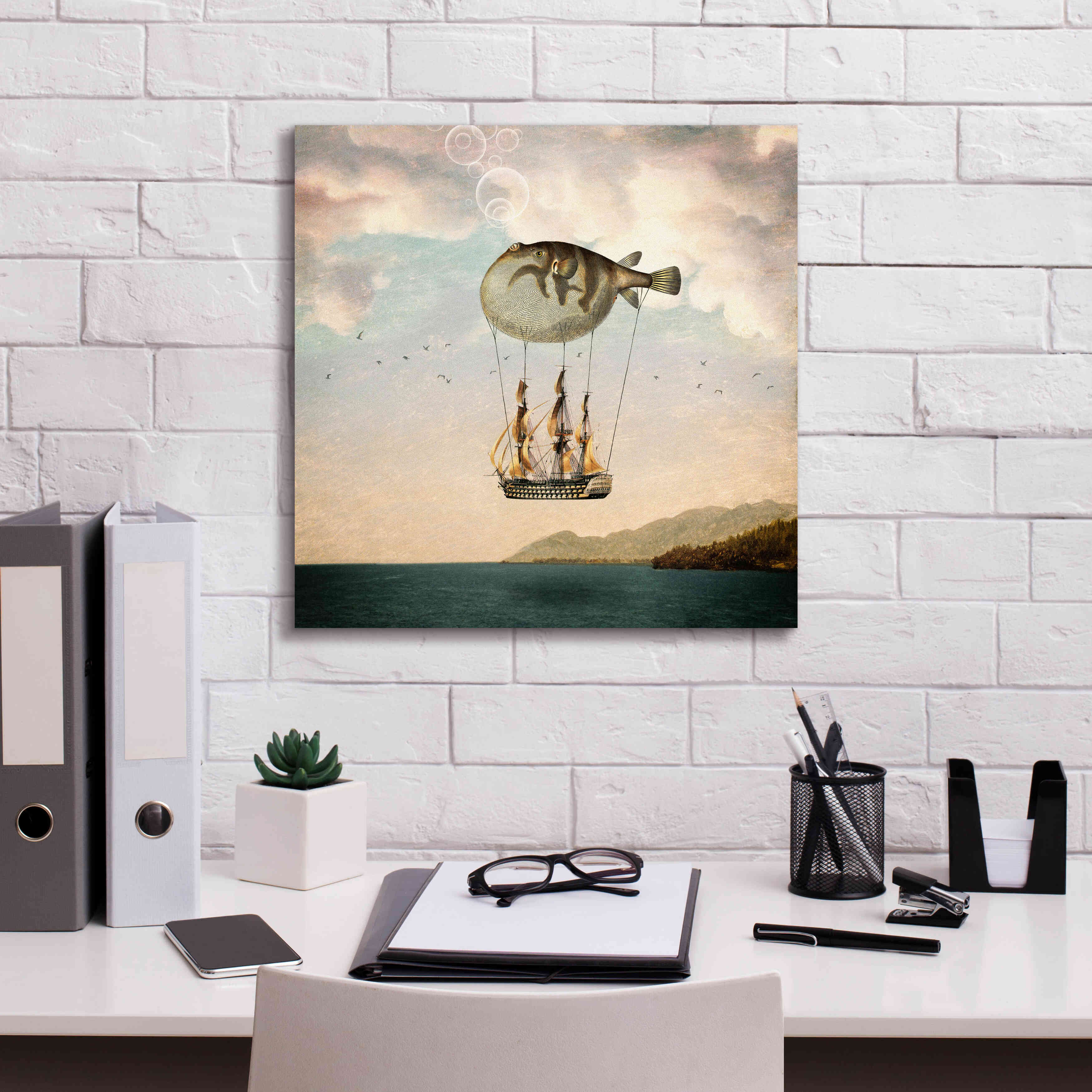 'The Big Journey' by Paula Belle Flores, Giclee Canvas Wall Art,18 x 18