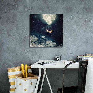 'The Moon Carries Me Away' by Paula Belle Flores, Giclee Canvas Wall Art,18 x 18