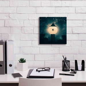 'The Moon Tower' by Paula Belle Flores, Giclee Canvas Wall Art,12 x 12