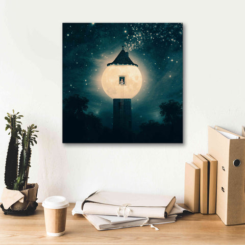 Image of 'The Moon Tower' by Paula Belle Flores, Giclee Canvas Wall Art,18 x 18
