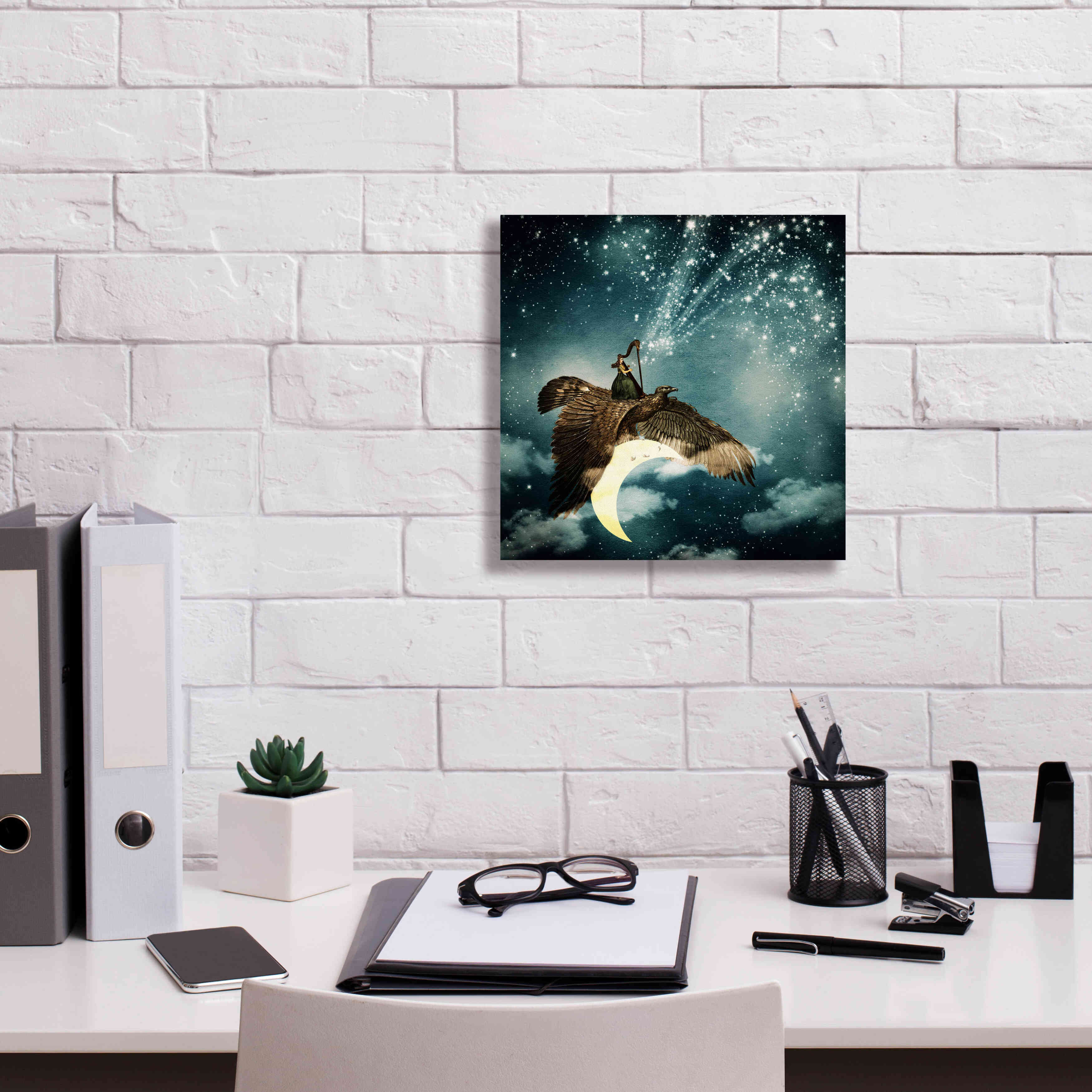 'The Night Goddess' by Paula Belle Flores, Giclee Canvas Wall Art,12 x 12