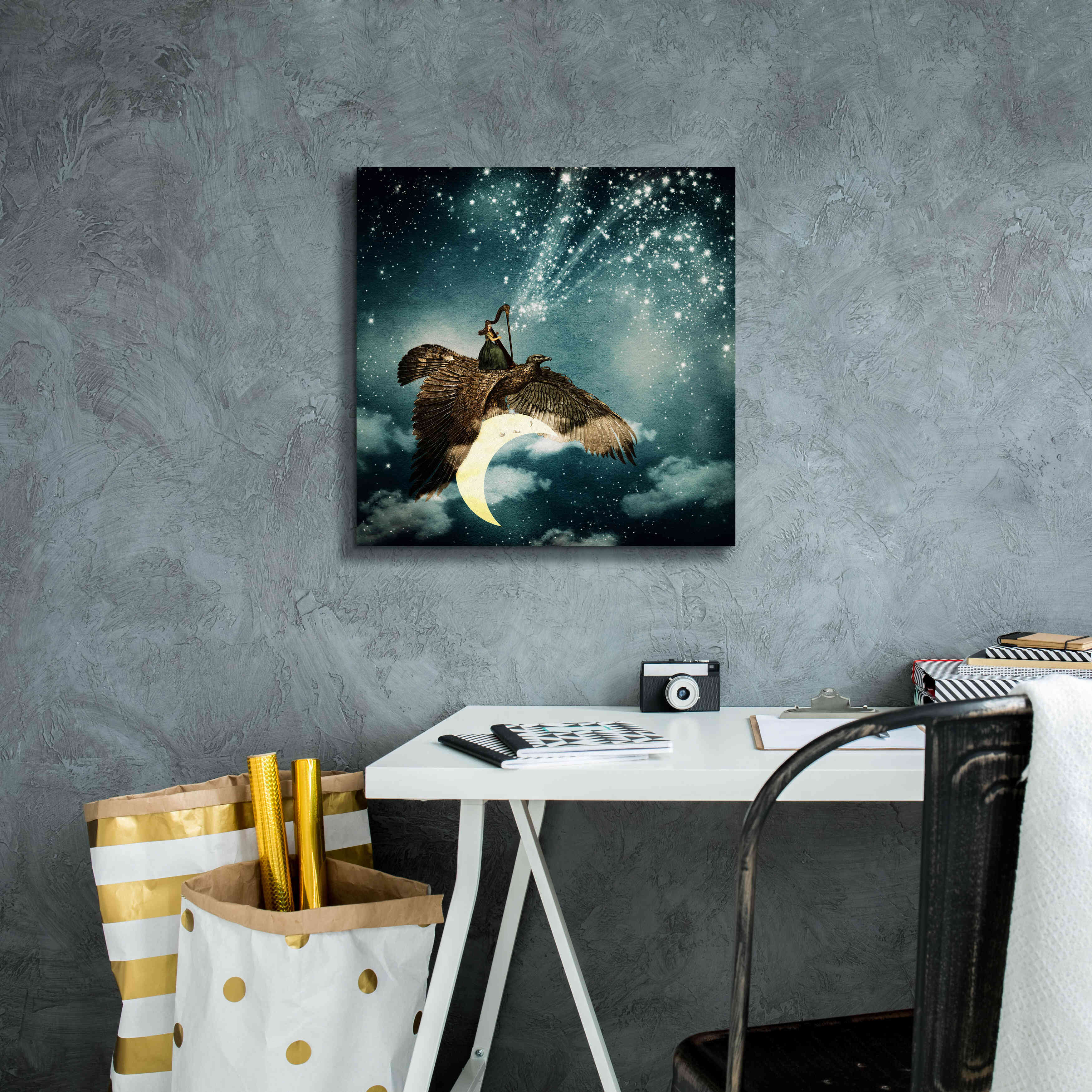 'The Night Goddess' by Paula Belle Flores, Giclee Canvas Wall Art,18 x 18