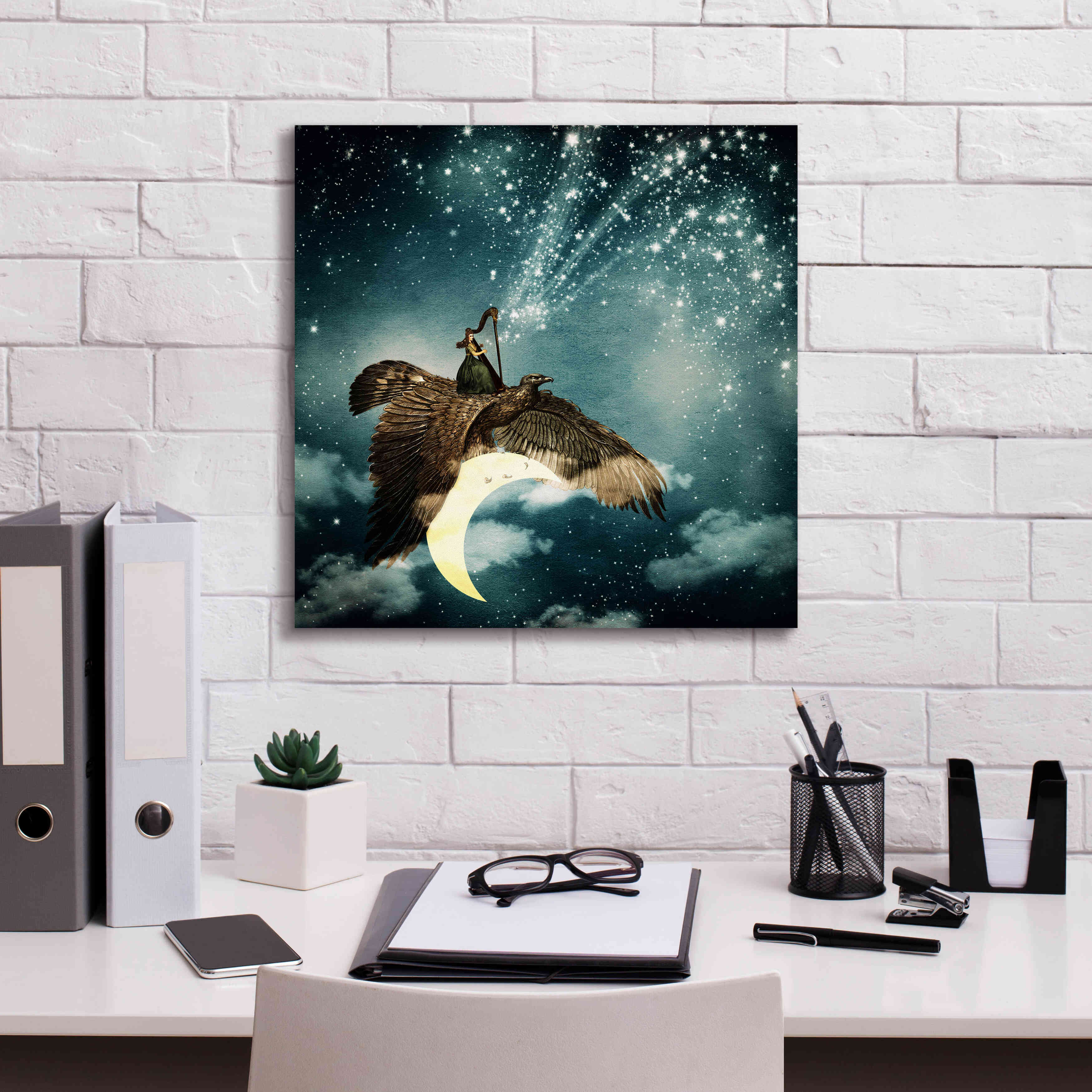 'The Night Goddess' by Paula Belle Flores, Giclee Canvas Wall Art,18 x 18