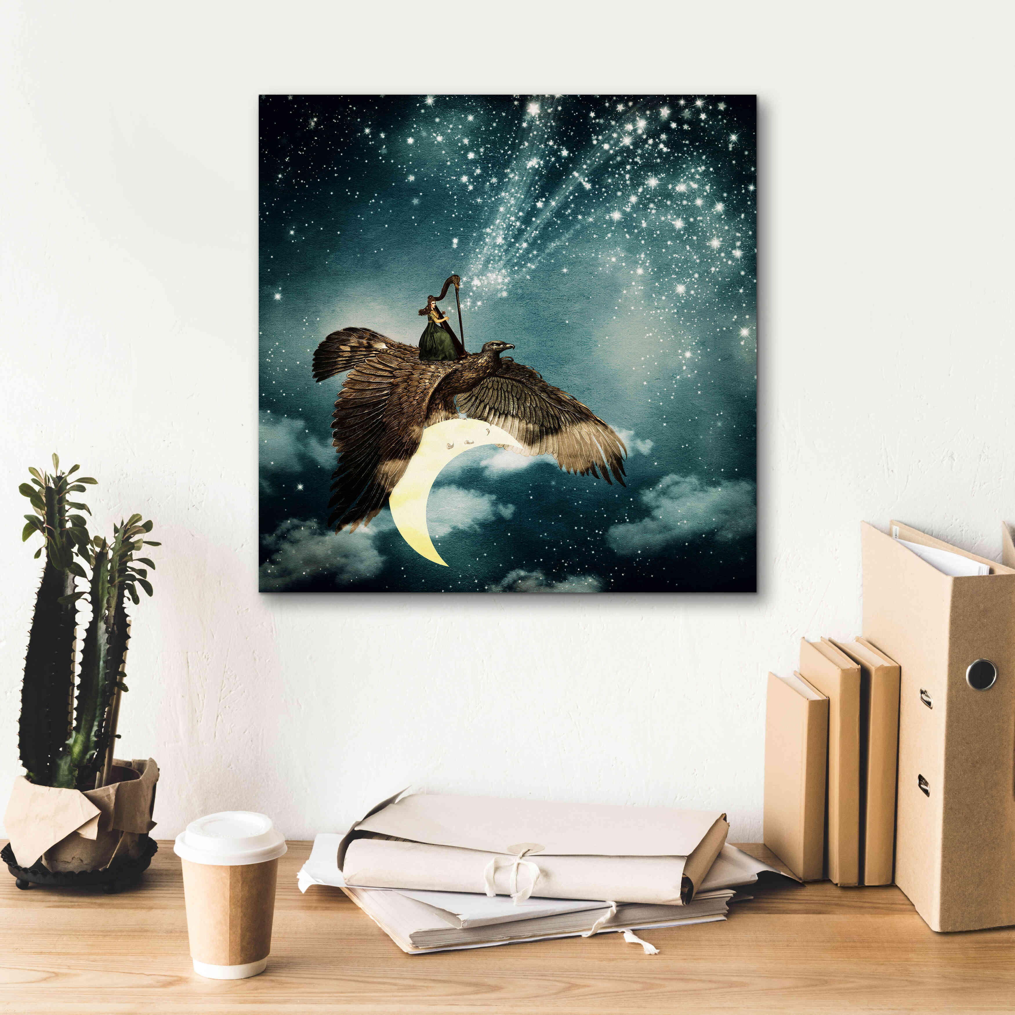 'The Night Goddess' by Paula Belle Flores, Giclee Canvas Wall Art,18 x 18