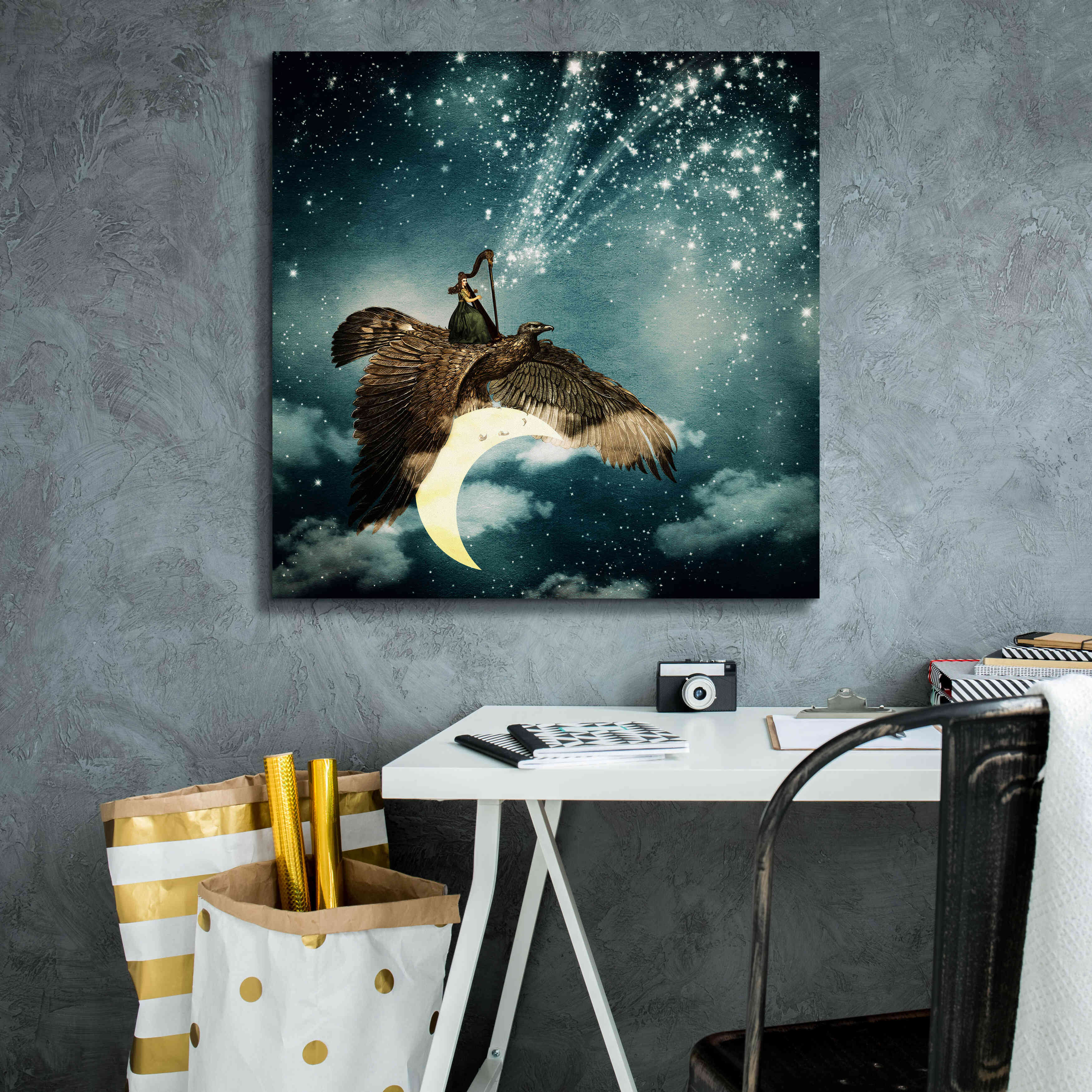 'The Night Goddess' by Paula Belle Flores, Giclee Canvas Wall Art,26 x 26