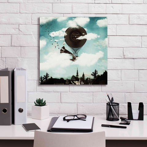 Image of 'The Travelling Ballerina' by Paula Belle Flores, Giclee Canvas Wall Art,18 x 18