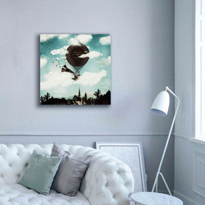 'The Travelling Ballerina' by Paula Belle Flores, Giclee Canvas Wall Art,37 x 37