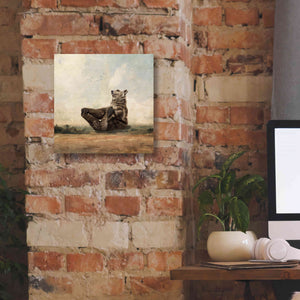 'Yo The Yoga Bear' by Paula Belle Flores, Giclee Canvas Wall Art,12 x 12