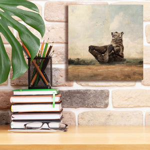 'Yo The Yoga Bear' by Paula Belle Flores, Giclee Canvas Wall Art,12 x 12