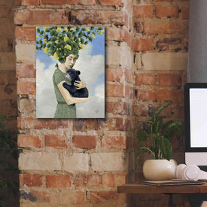 'You Are Safe - Bear' by Paula Belle Flores, Giclee Canvas Wall Art,12 x 16