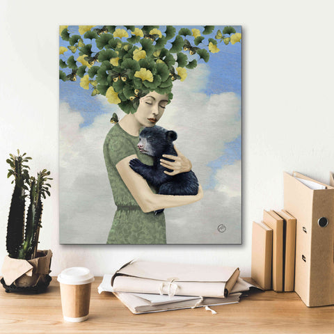 Image of 'You Are Safe - Bear' by Paula Belle Flores, Giclee Canvas Wall Art,20 x 24