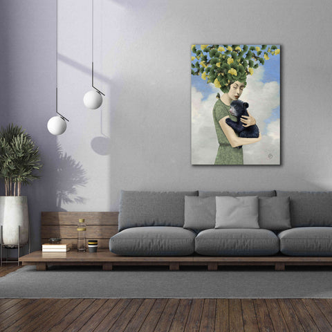 Image of 'You Are Safe - Bear' by Paula Belle Flores, Giclee Canvas Wall Art,40 x 54