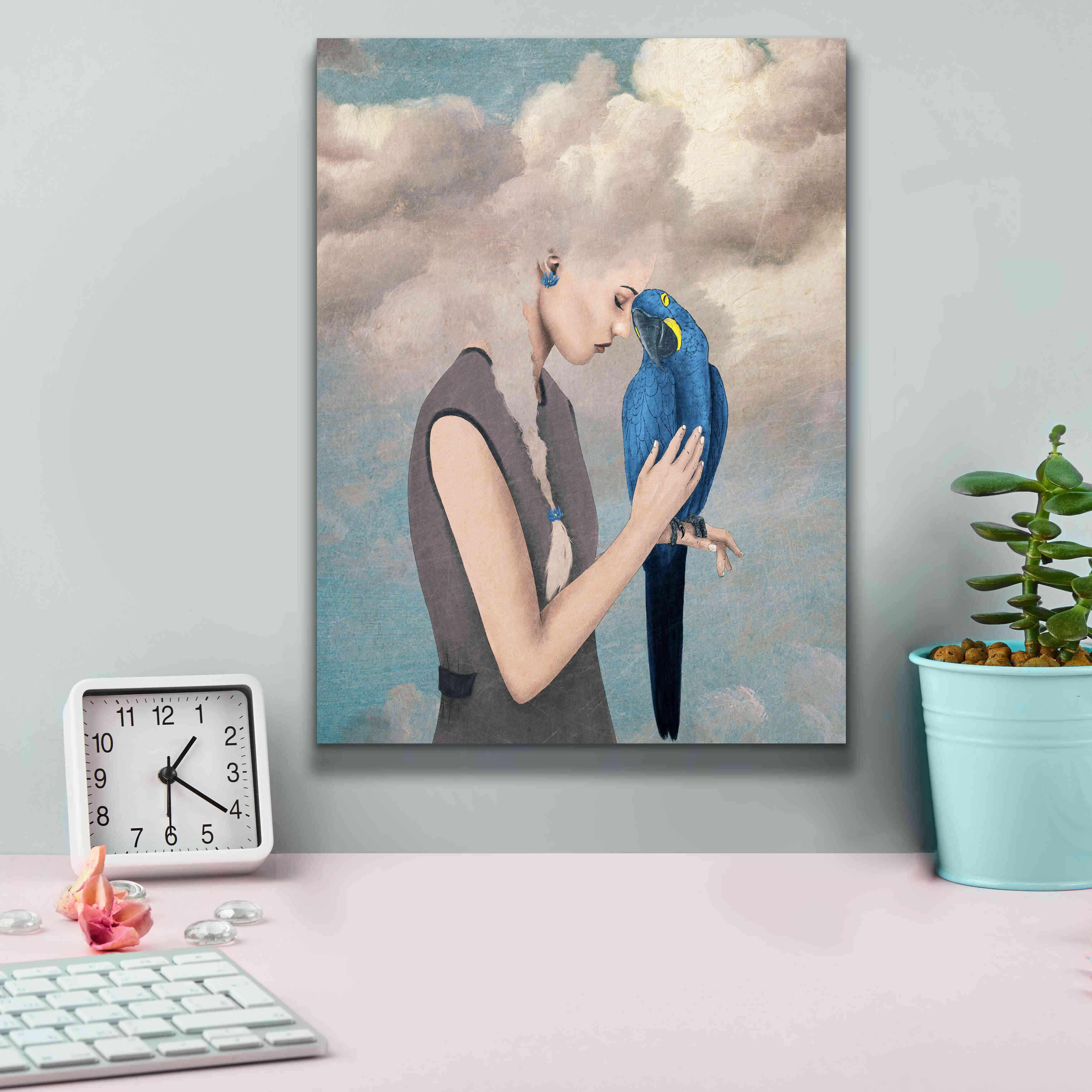 'You Are Safe With Me' by Paula Belle Flores, Giclee Canvas Wall Art,12 x 16