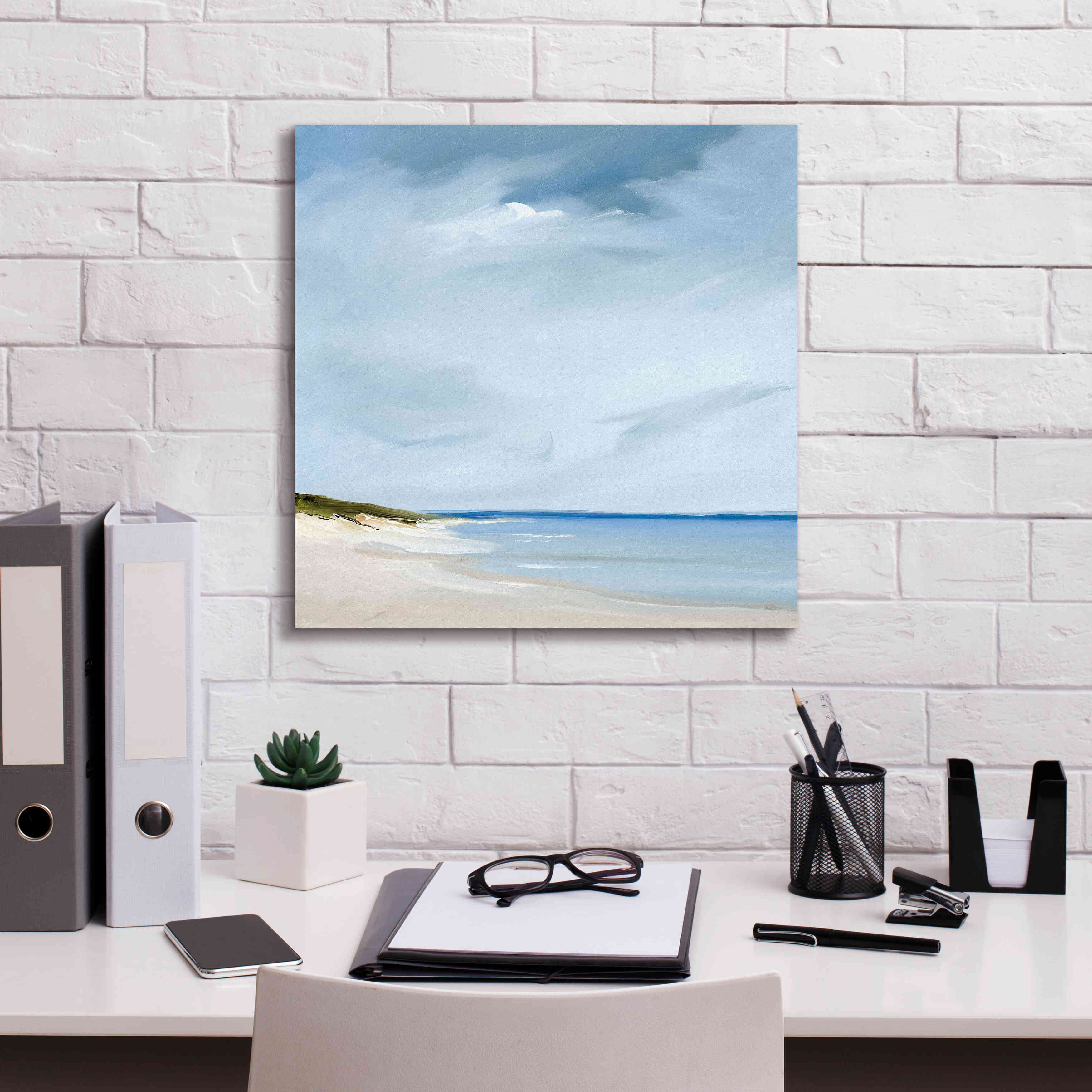 'Blue' by Rick Fleury, Giclee Canvas Wall Art,18 x 18