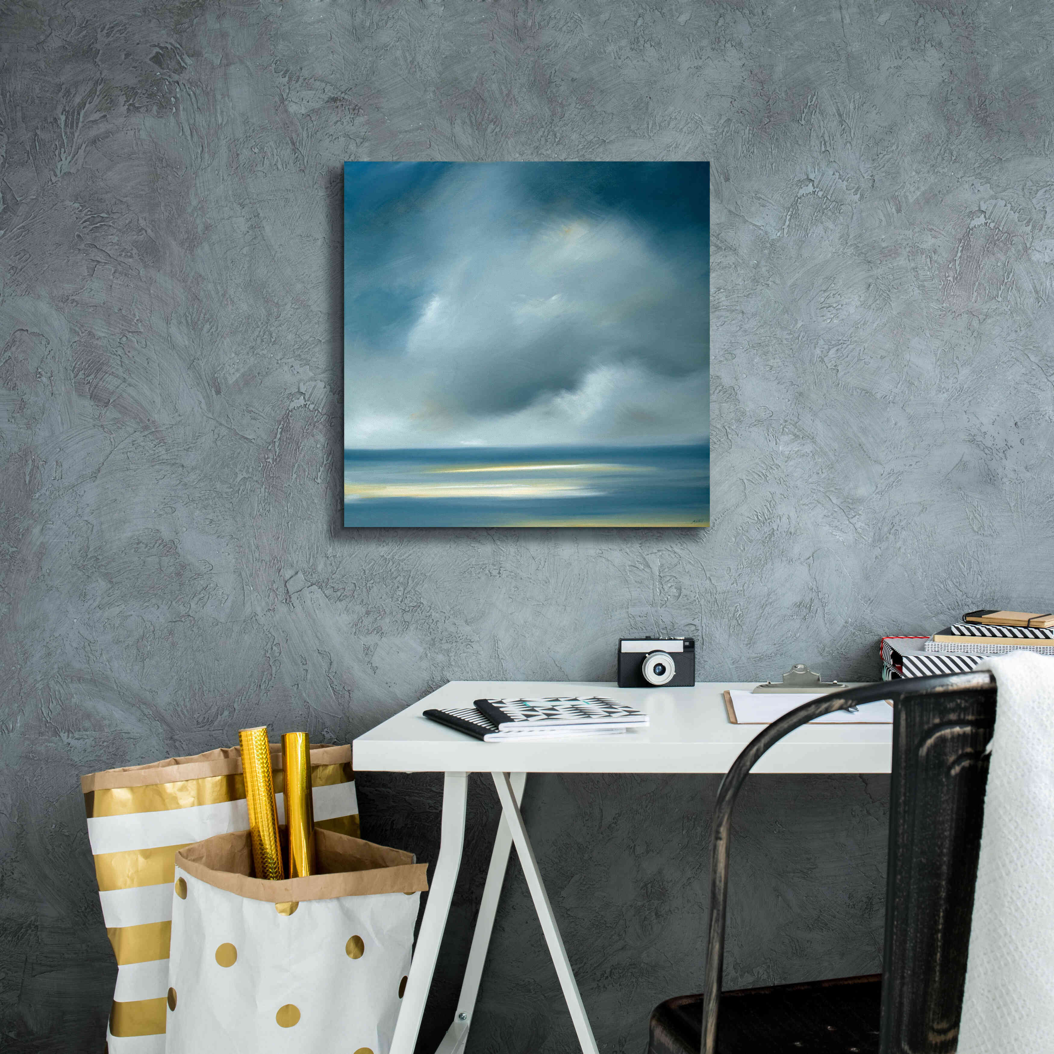 'Skaket Blue' by Rick Fleury, Giclee Canvas Wall Art,18 x 18