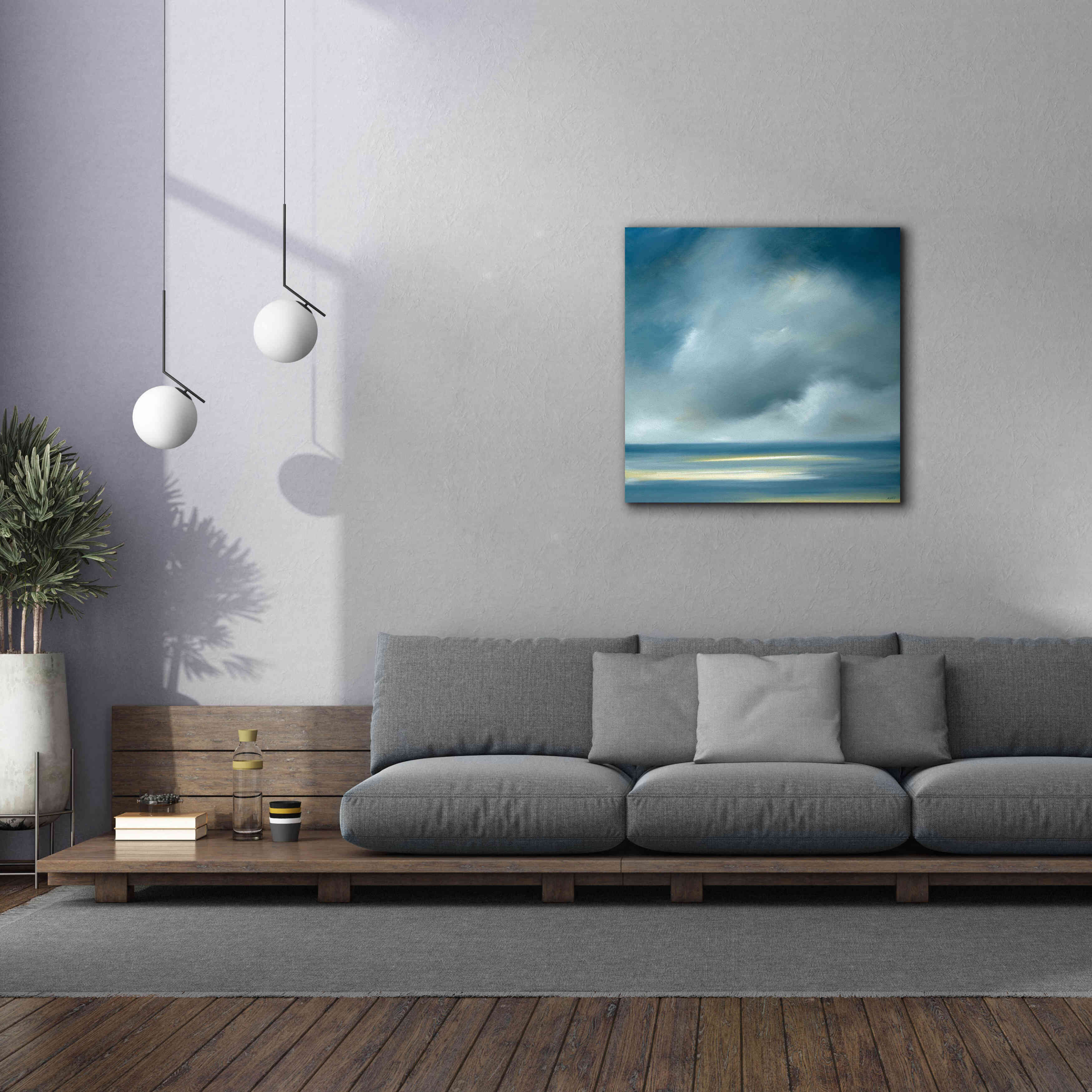 'Skaket Blue' by Rick Fleury, Giclee Canvas Wall Art,37 x 37