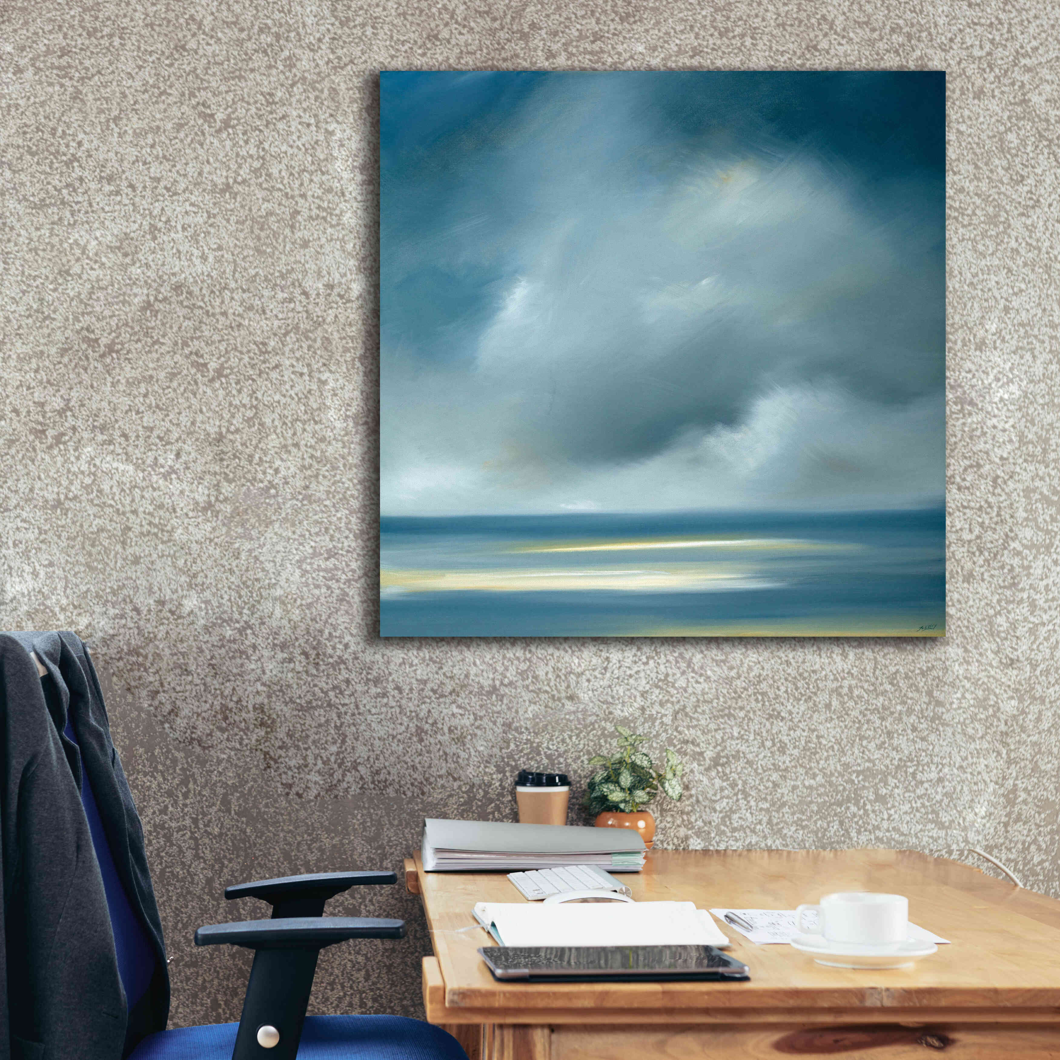 'Skaket Blue' by Rick Fleury, Giclee Canvas Wall Art,37 x 37