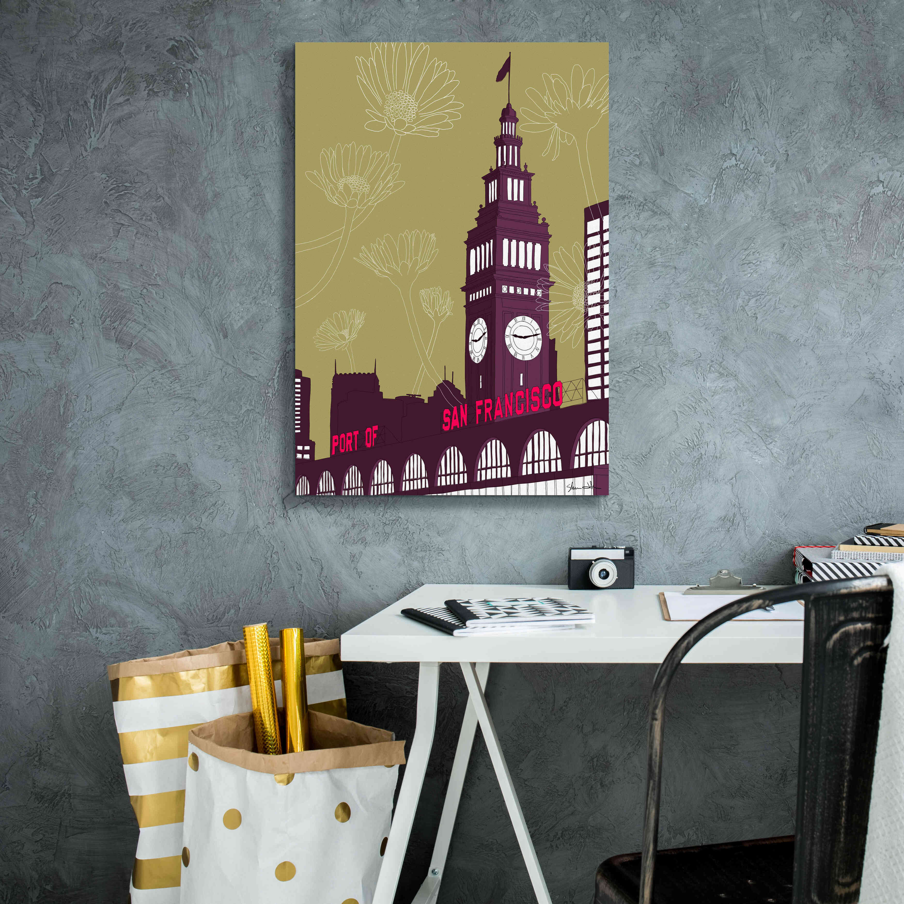 'Ferry Building - San Francisco' by Shane Donahue, Giclee Canvas Wall Art,18 x 26