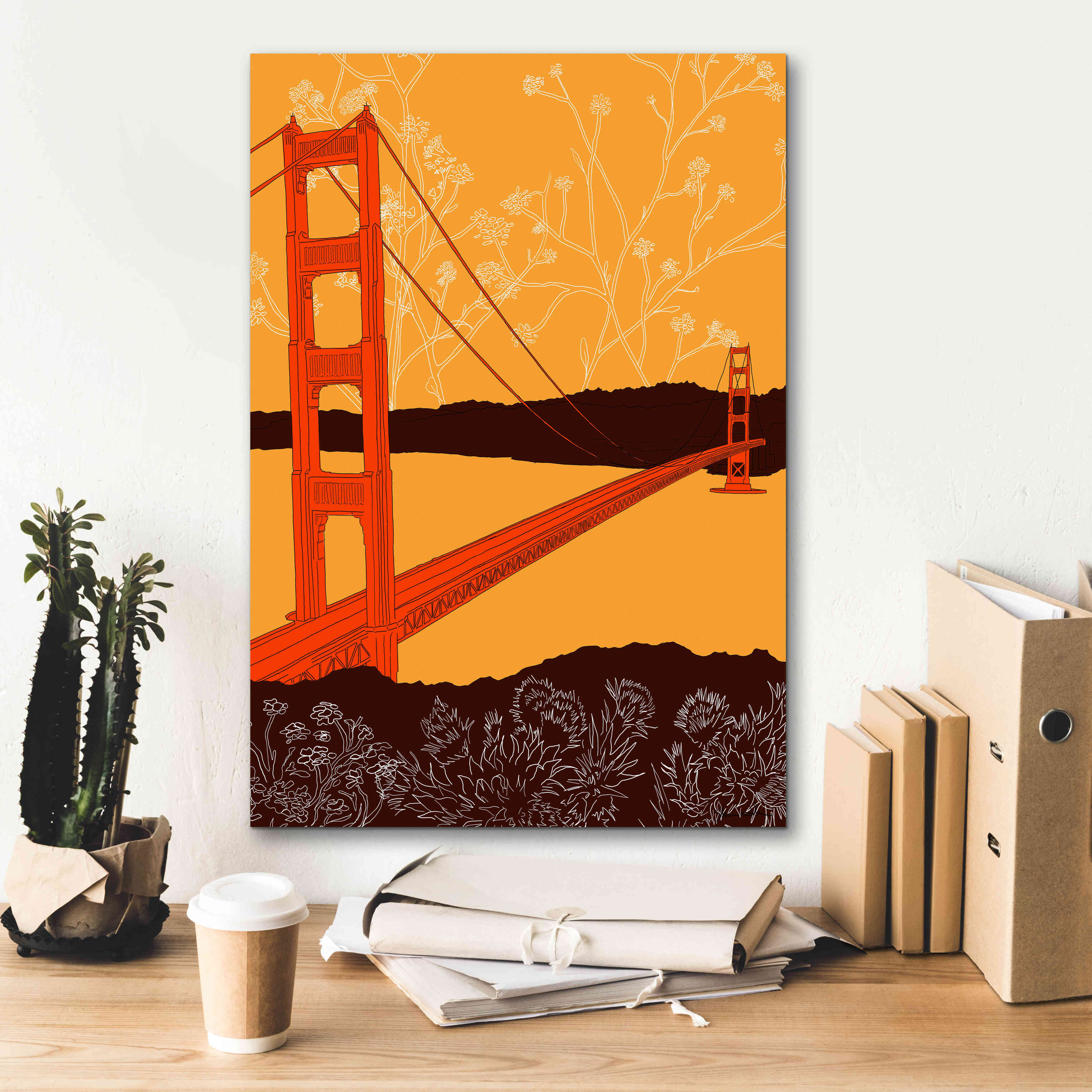'Golden Gate Bridge - Headlands' by Shane Donahue, Giclee Canvas Wall Art,18 x 26