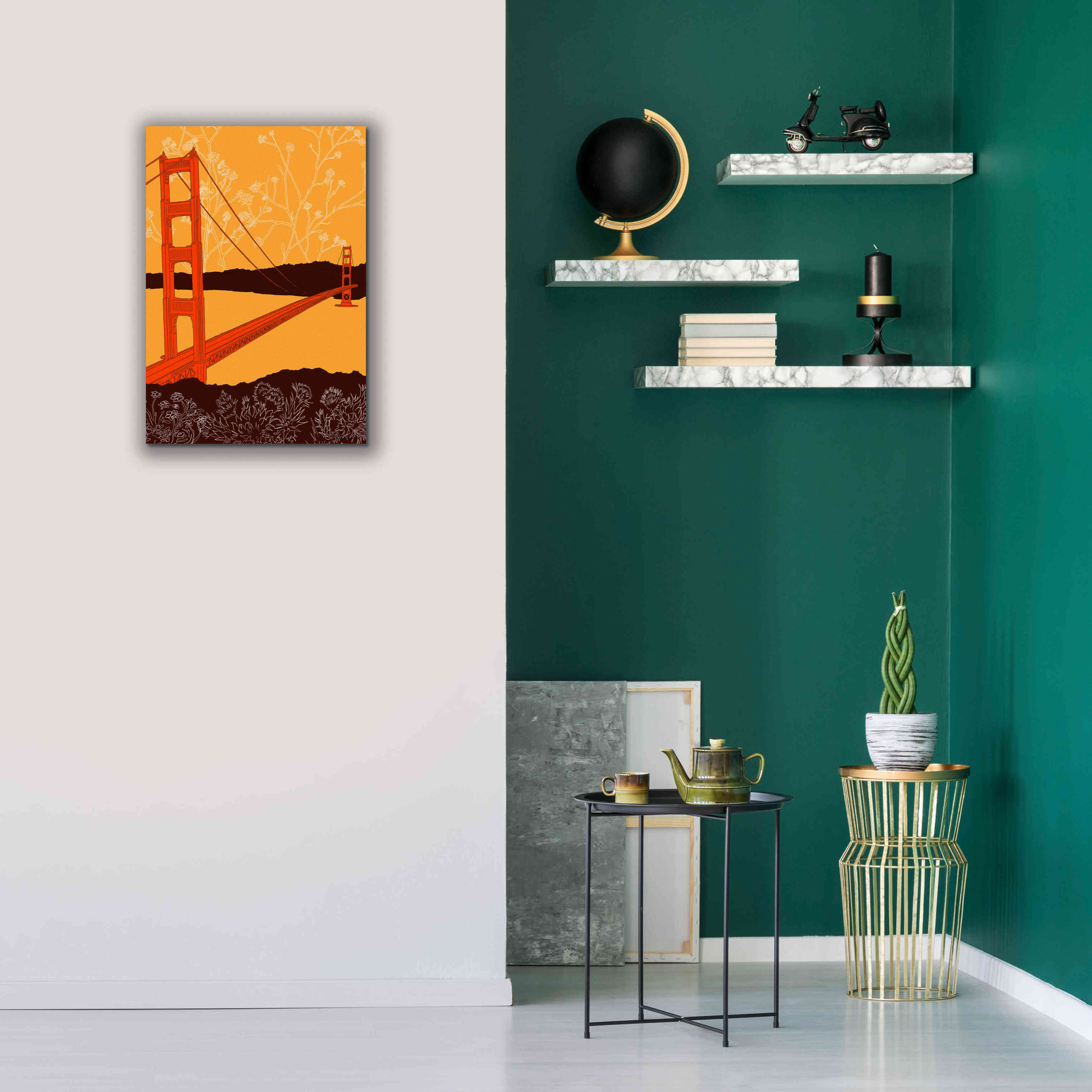 'Golden Gate Bridge - Headlands' by Shane Donahue, Giclee Canvas Wall Art,18 x 26