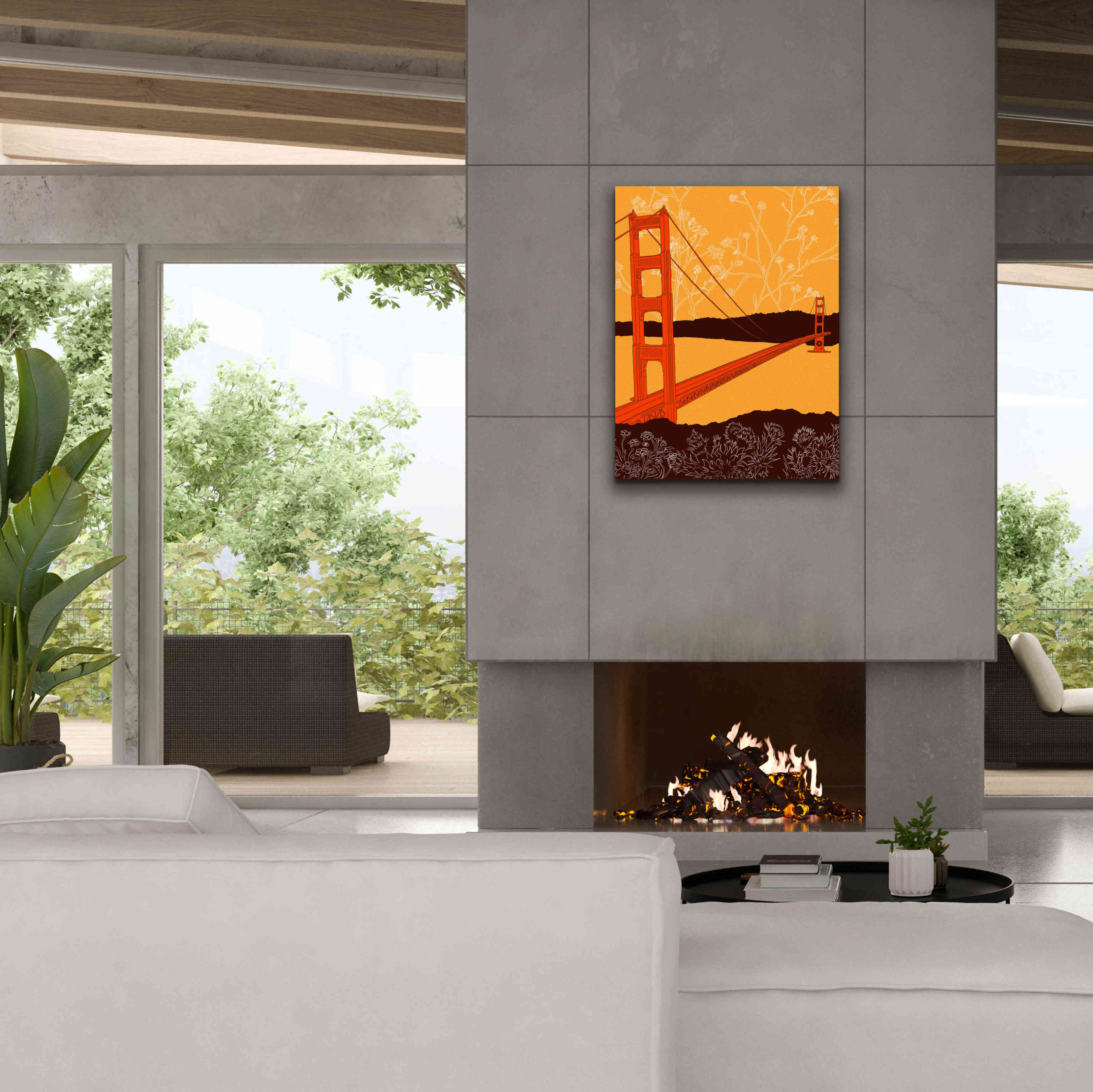 'Golden Gate Bridge - Headlands' by Shane Donahue, Giclee Canvas Wall Art,26 x 34