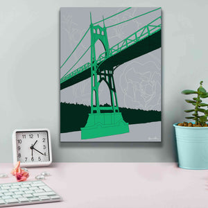 'St. Johns Bridge - Portland' by Shane Donahue, Giclee Canvas Wall Art,12 x 16